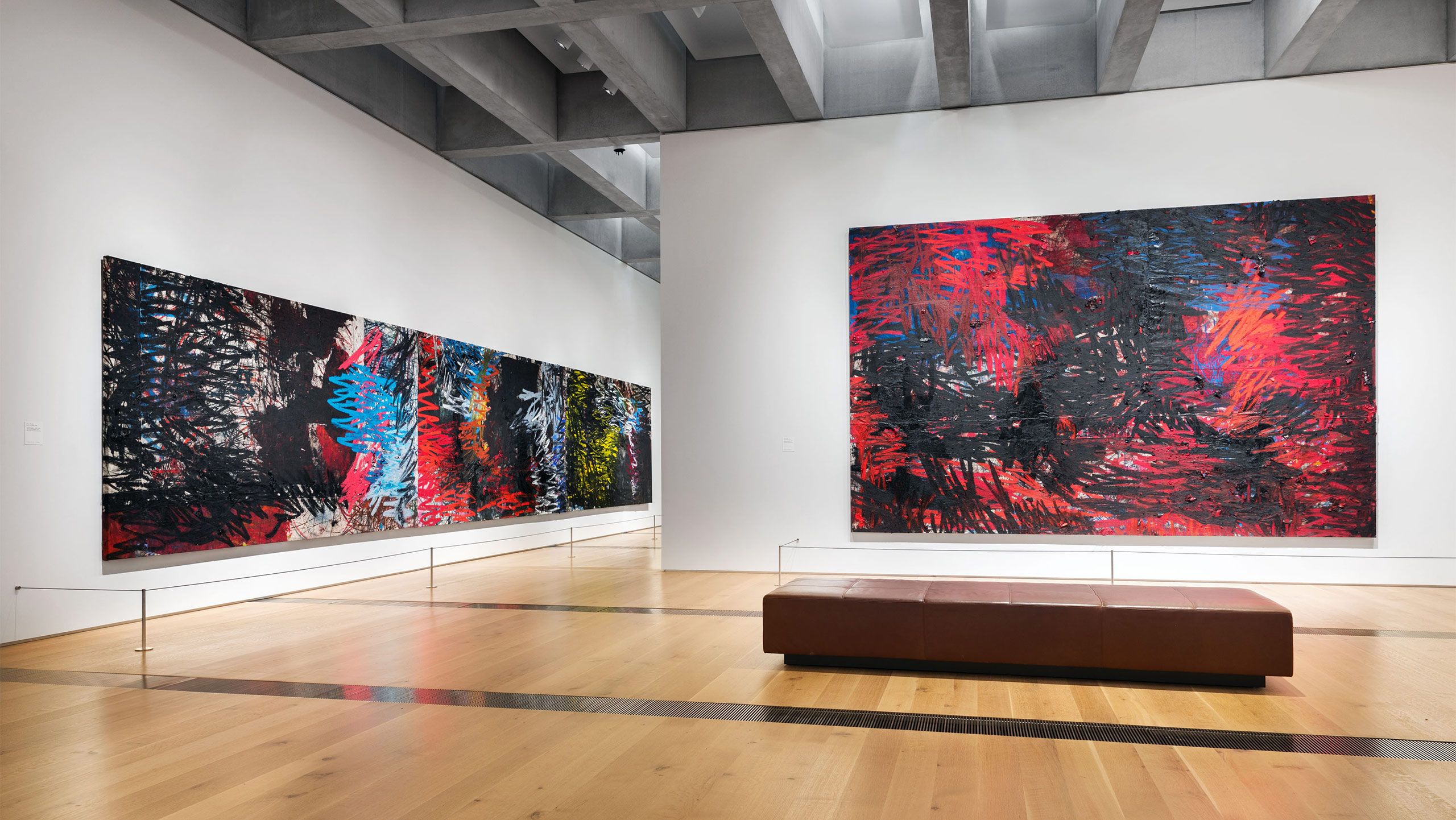An Installation view, Currents 121: Oscar Murillo, Saint Louis Art Museum, 2022