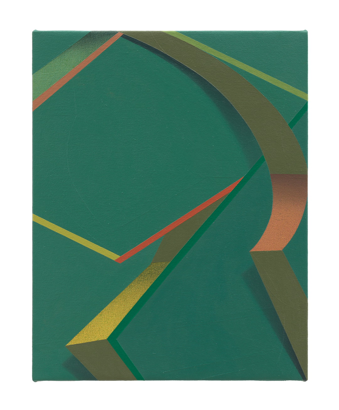 A painting by Tomma Abts, titled Bauwe, dated 2019.