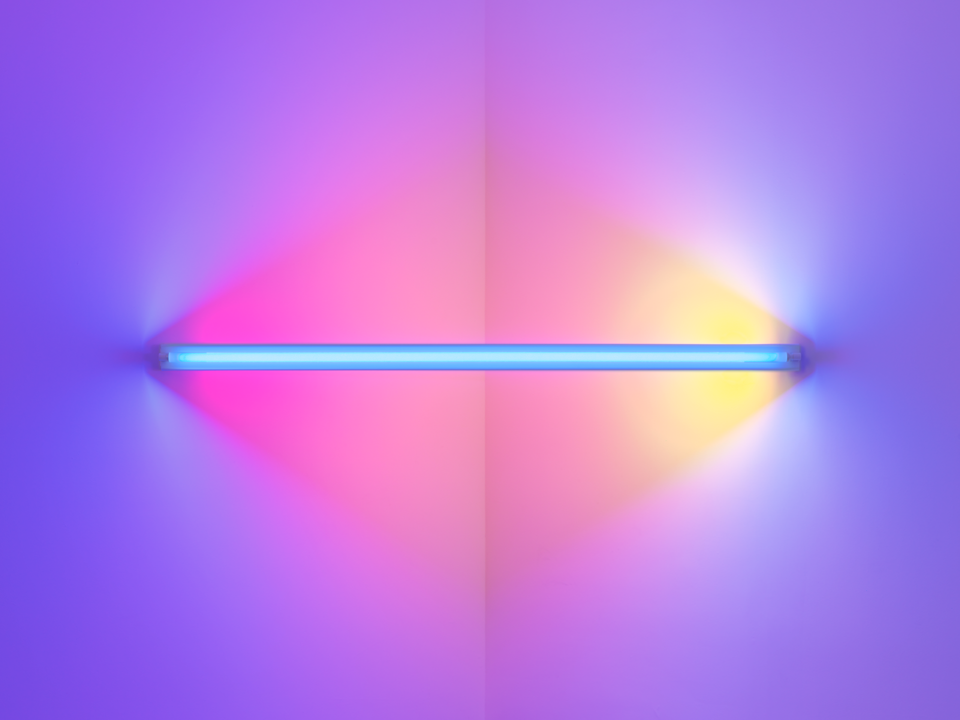 A sculpture by Dan flavin titled untitled (to Virginia Dwan) 1, dated 1971.