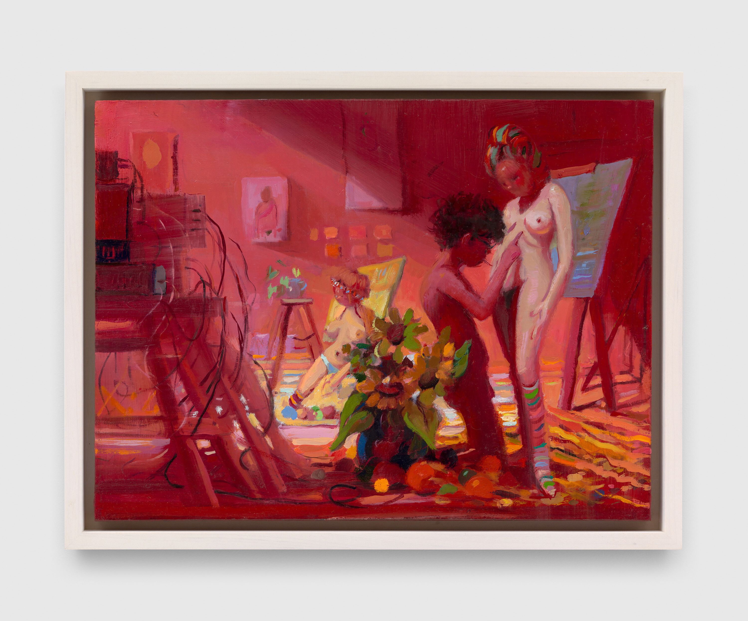 A painting by Lisa Yuskavage, titled Small Department of Painting Drawing and Sculpture, dated 2019.