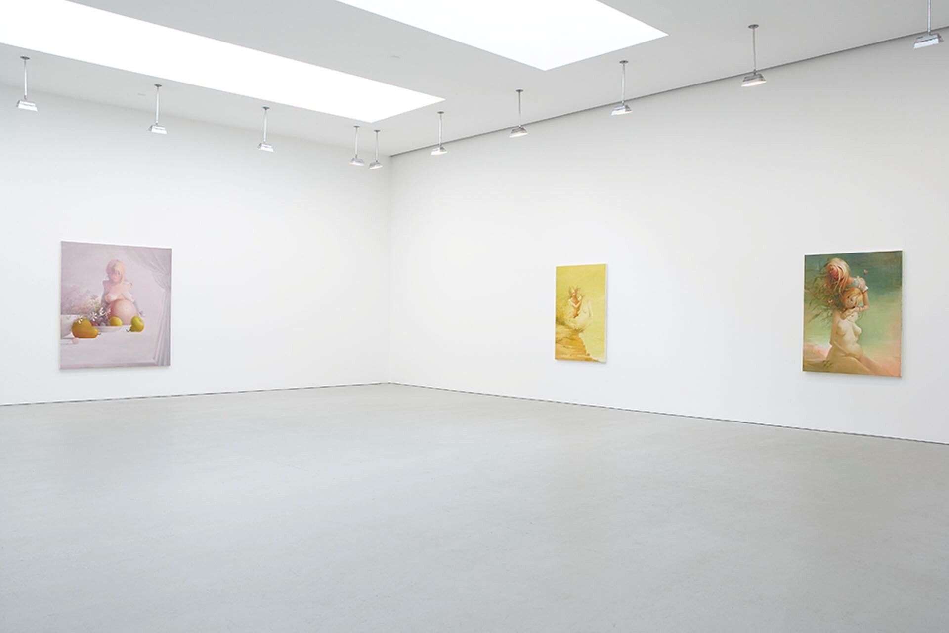 An installation view of the exhibition Lisa Yuskavage: New Work, at David Zwirner New York, dated 2006.