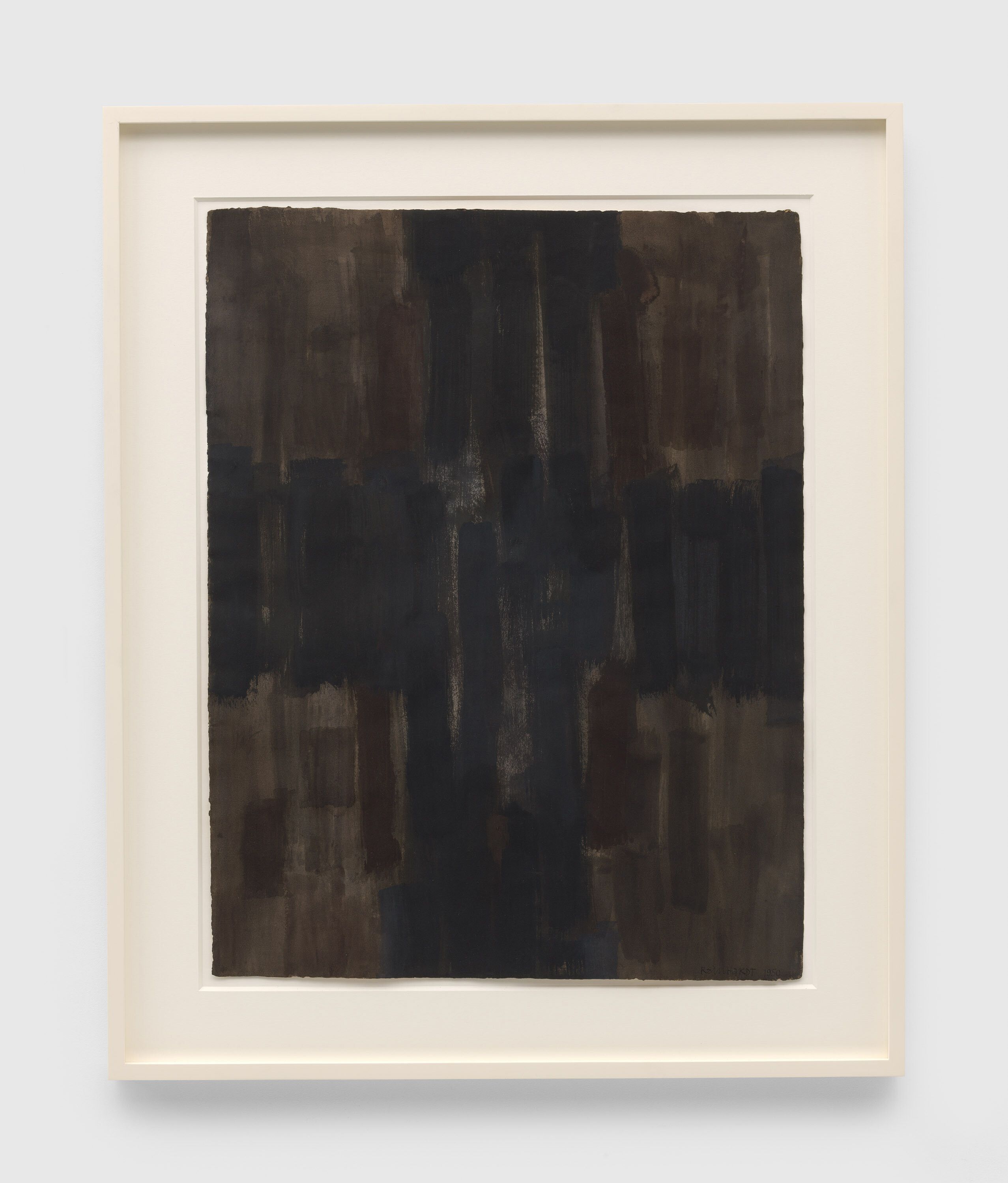 An untitled drawing by Ad Reinhardt, dated 1950.