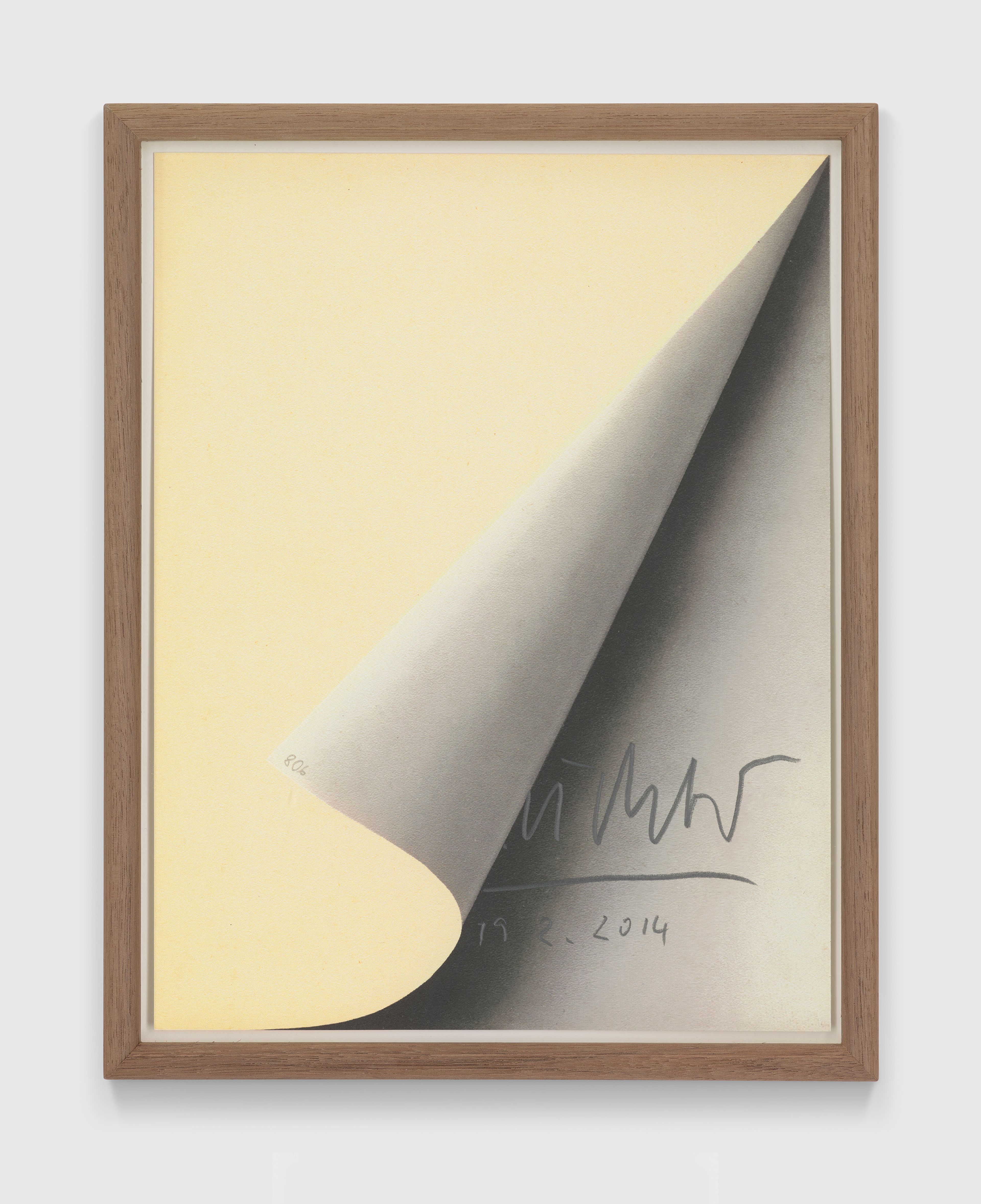 A painting by Gerhard Richter, titled Blattecke (Sheet Corner), dated in 1967 and 2014.