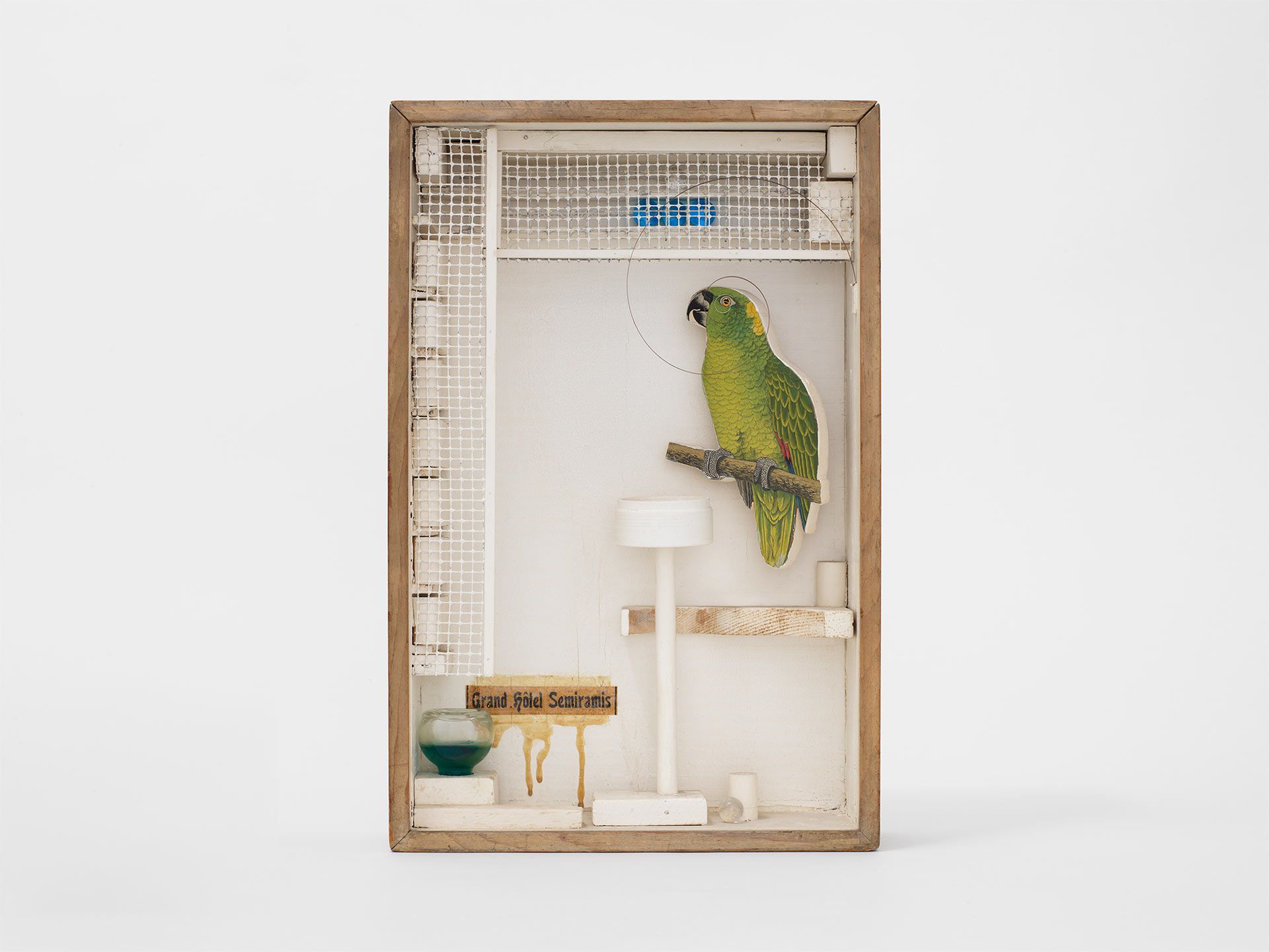 A sculpture by Joseph Cornell, titled Grand Hotel Semiramis, dated 1950.