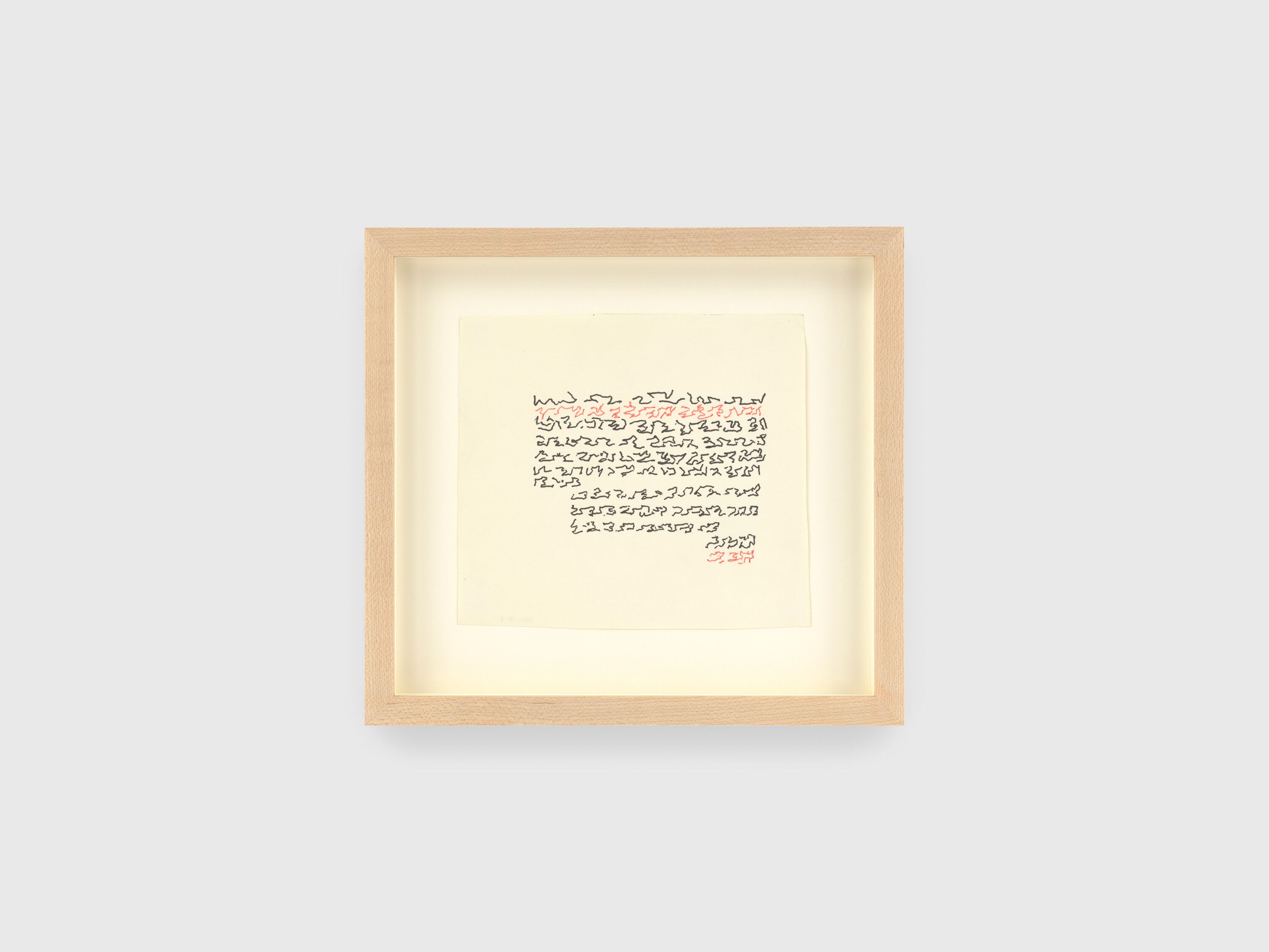 An untitled ink work on paper by Anni Albers, circa 1981.