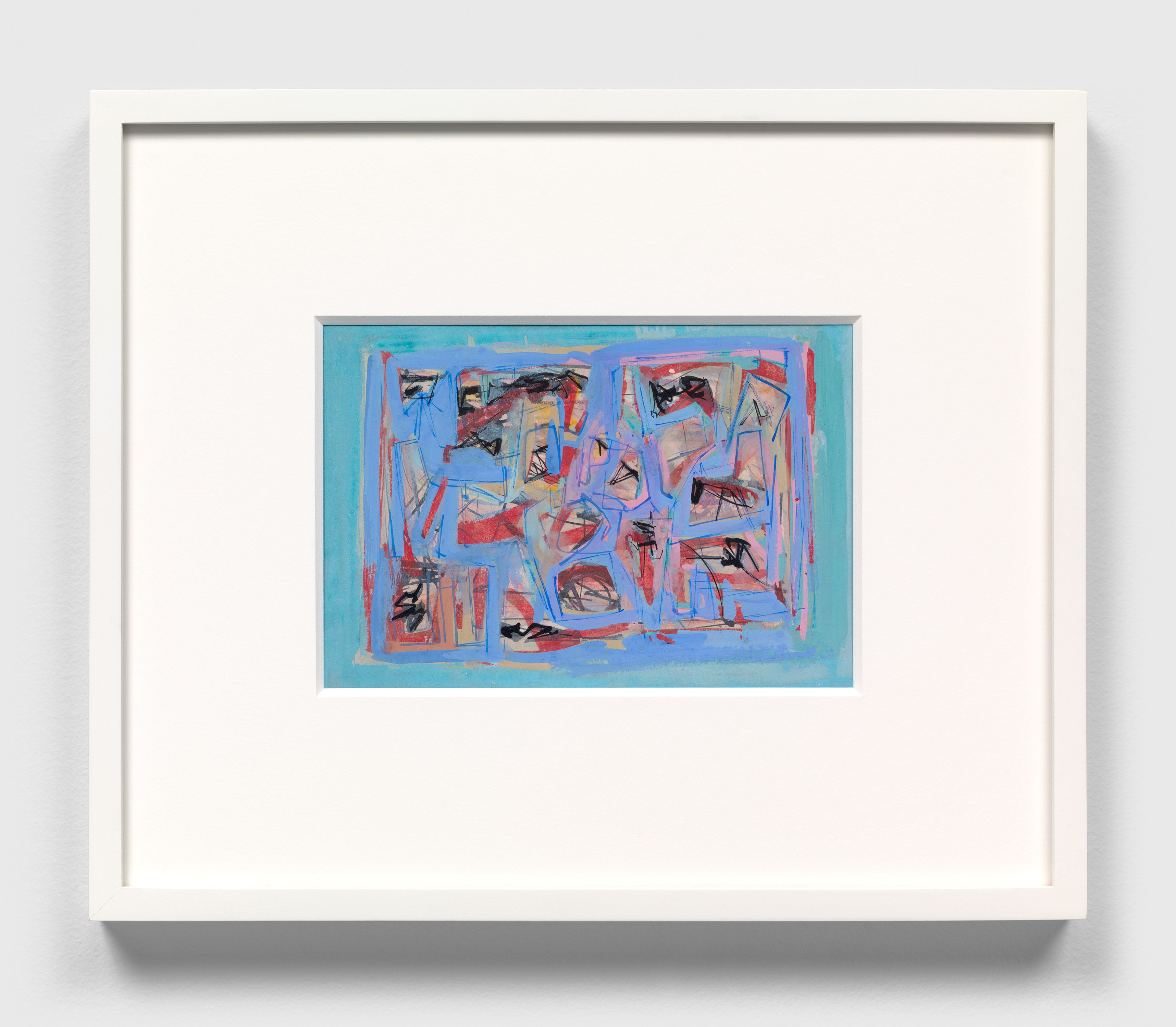 A gouache and ink on board artwork by Ad Reinhardt, titled Untitled, dated n.d.