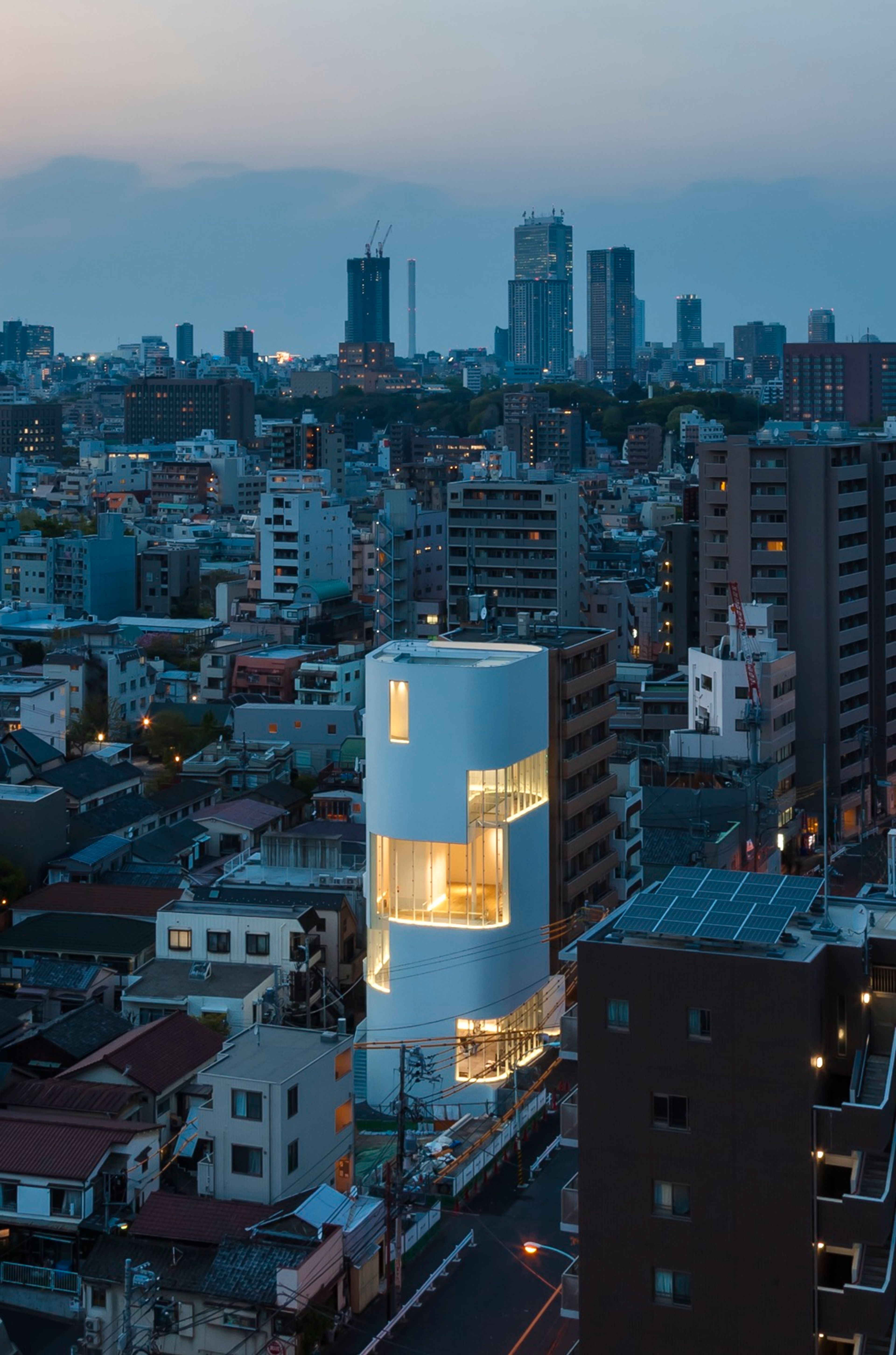 Exterior view of the Yayoi Kusama Museum which opened in Tokyo in 2017.