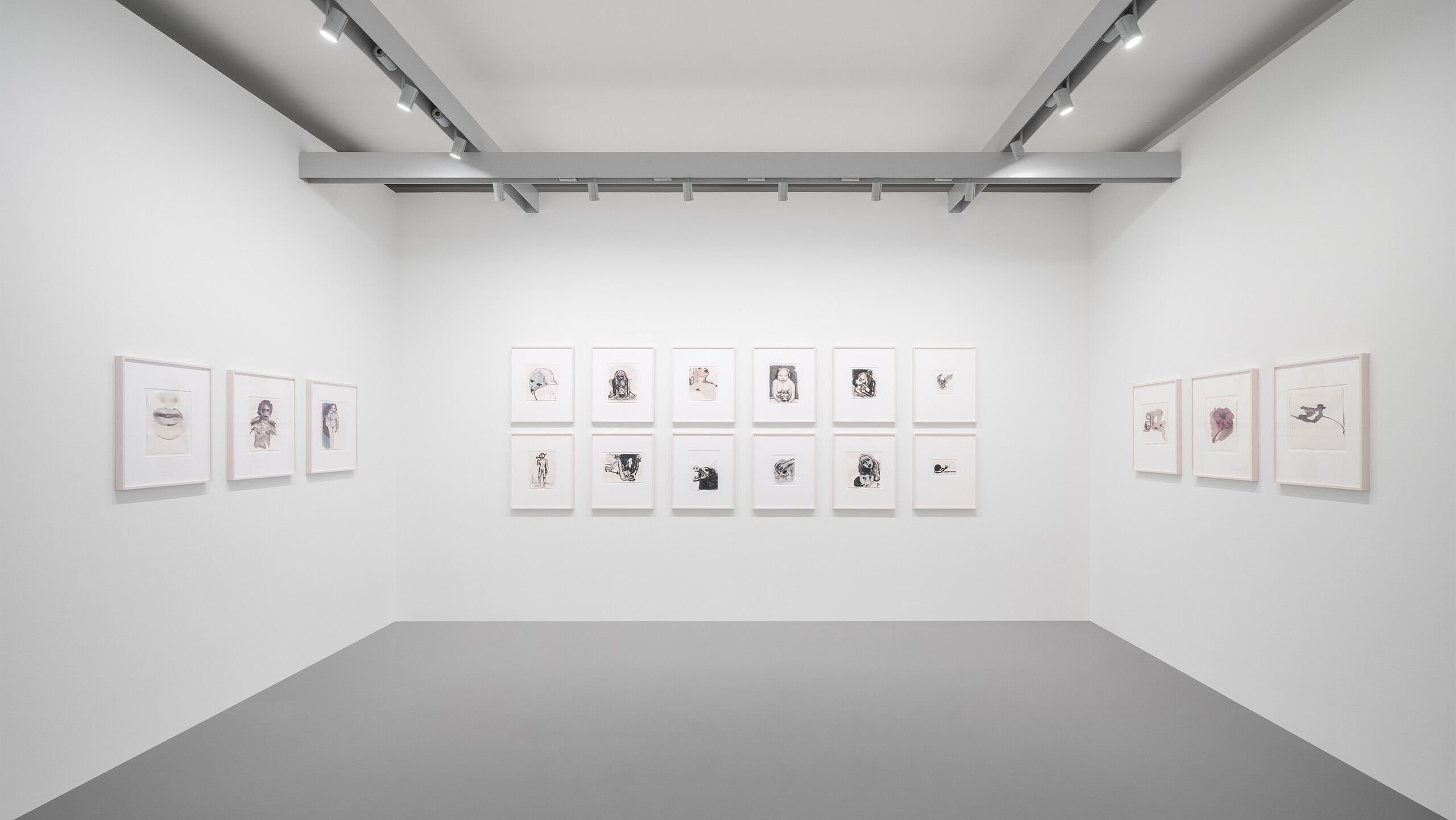 An Installation view, Marlene Dumas, Venus & Adonis I, 2015-2016, in Marlene Dumas: open-end, Palazzo Grassi, Venice, 2022. Photo by Marco Cappelletti and Filippo Rossi. © Palazzo Grassi. © Marlene Dumas