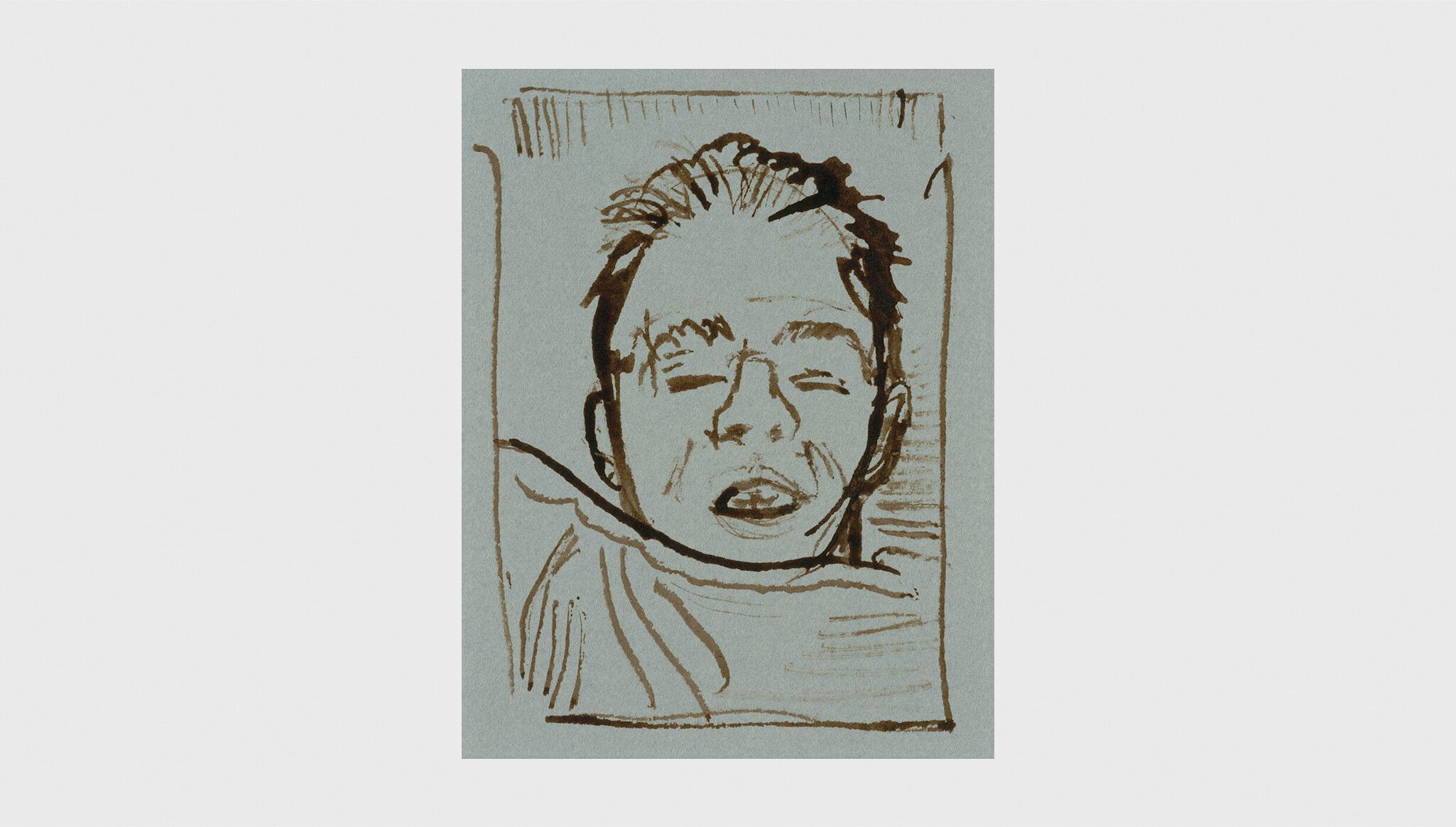 A drawing by Steven Shearer, titled Napper, dated 2019