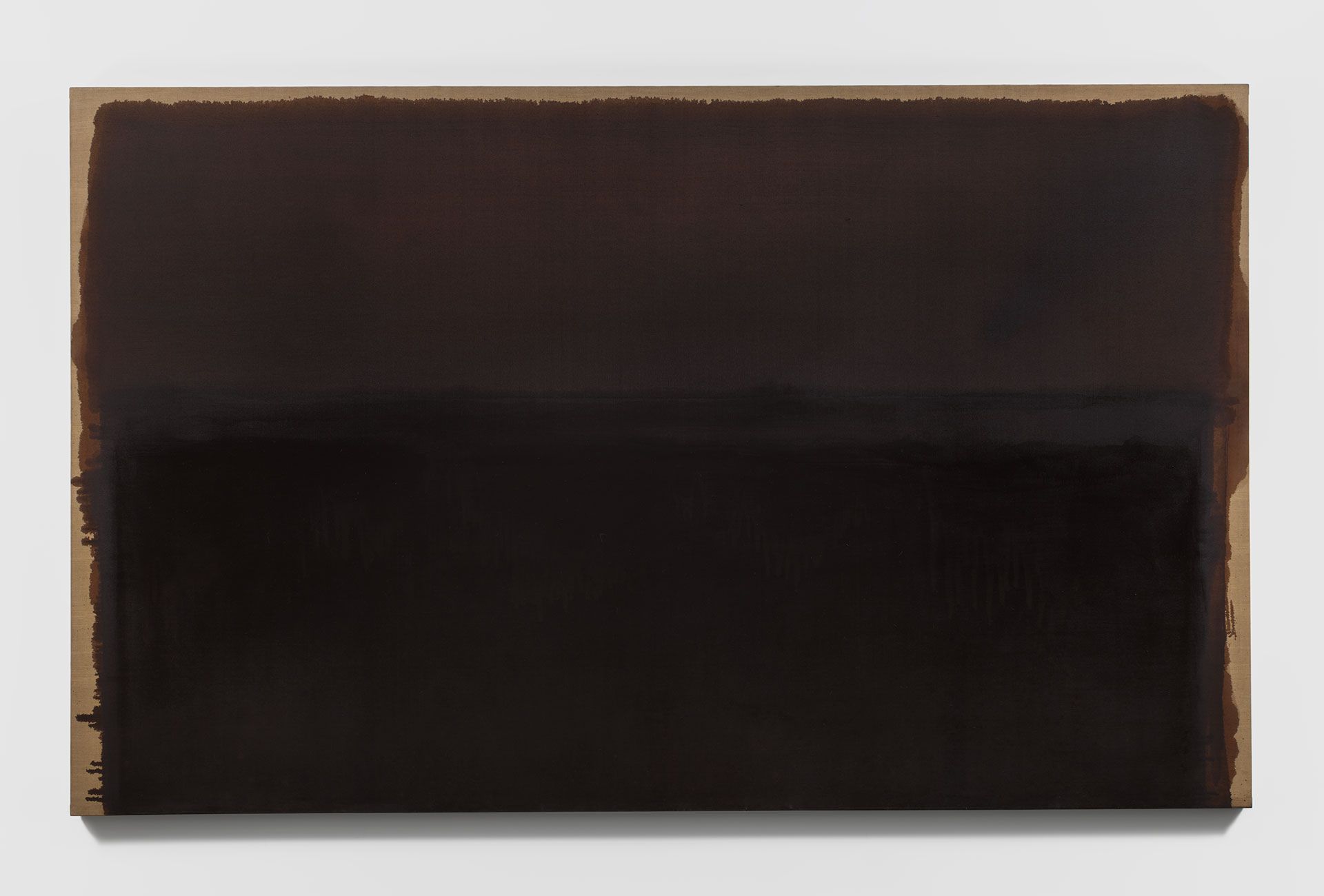 A painting by Yun Hyong-keun titled Umber, dated 1988 to 1989.