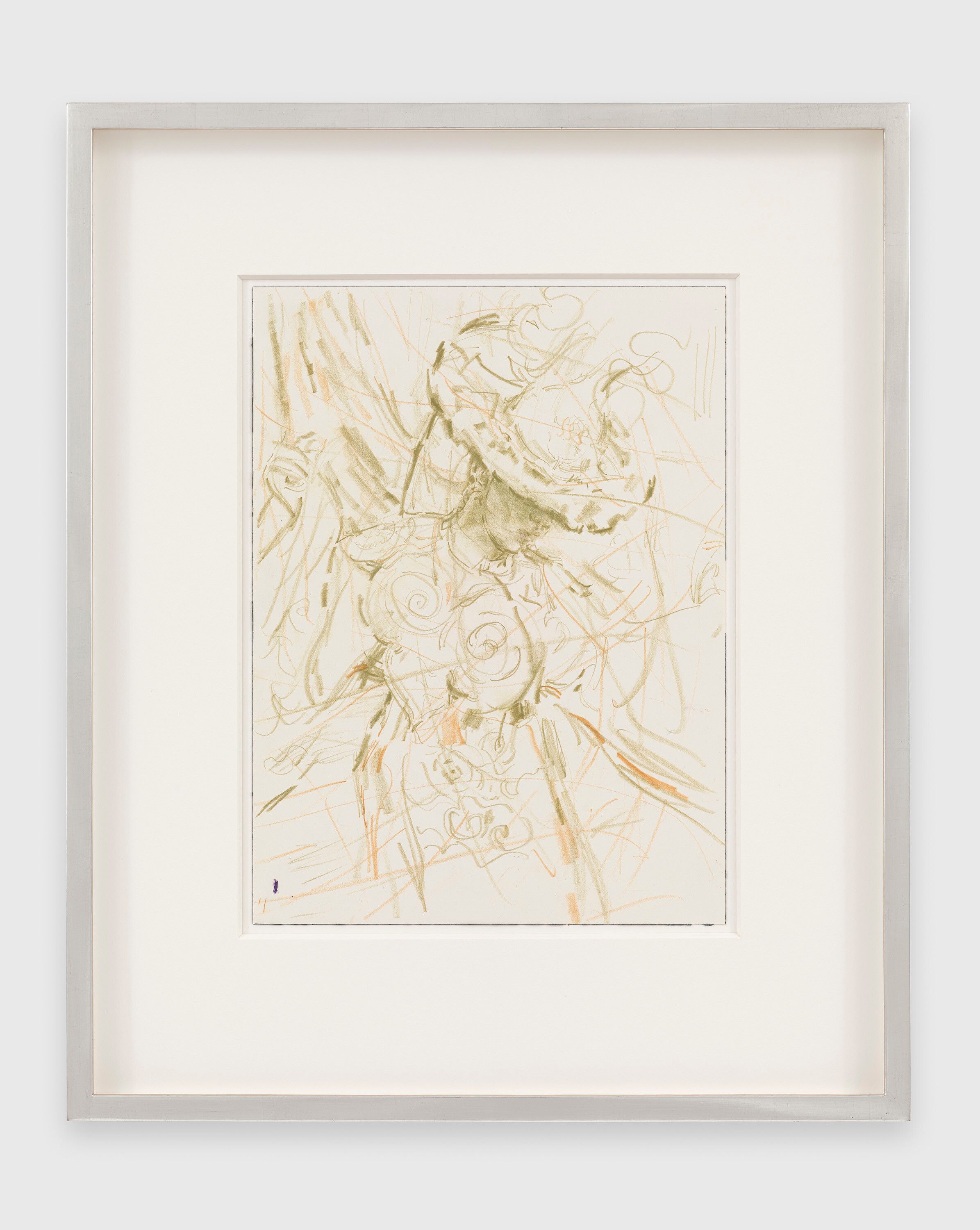 A work on paper by Elizabeth Peyton, titled Mani Ramdu, dated 2023.
