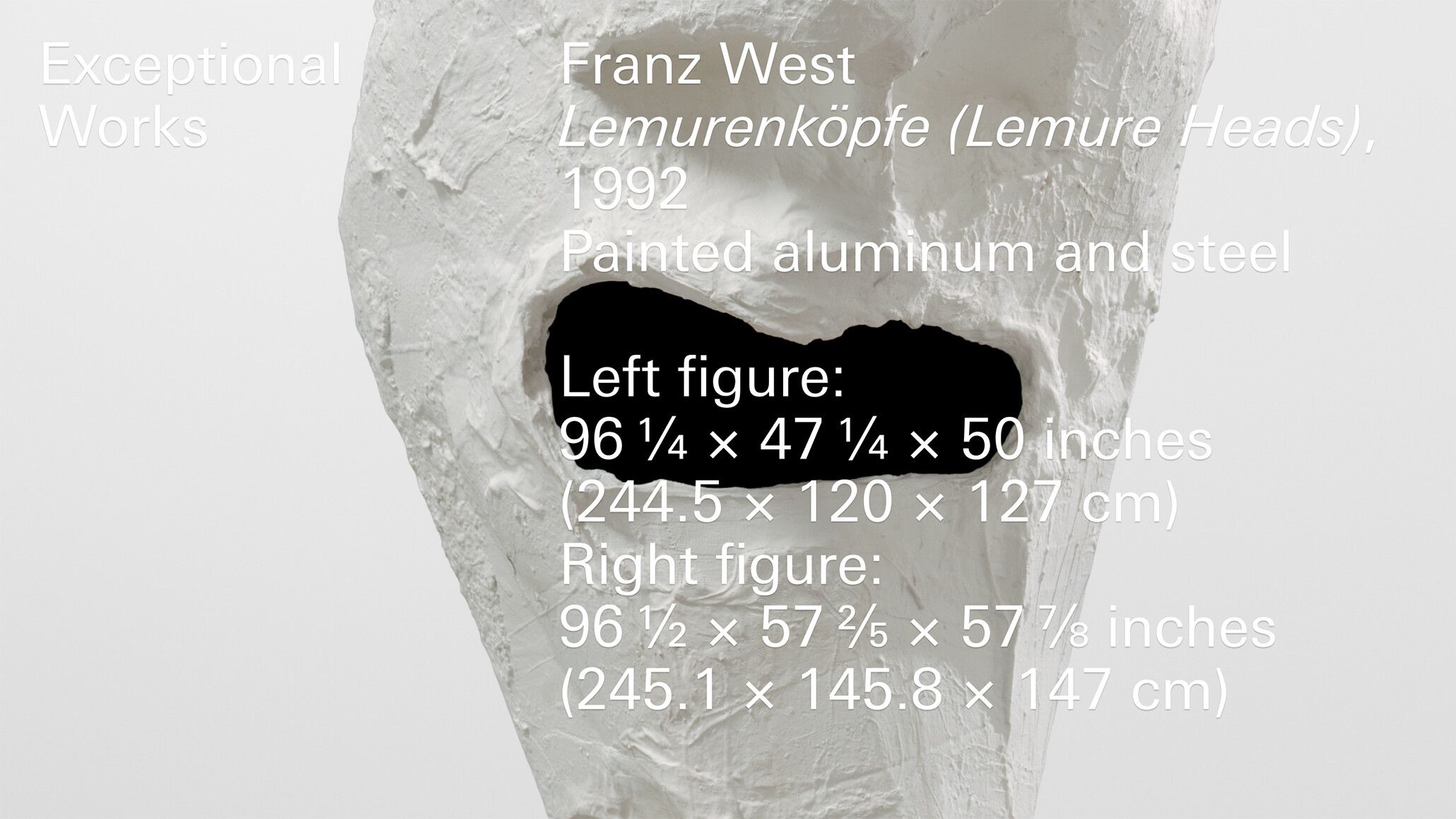A detail of a Franz West sculpture.