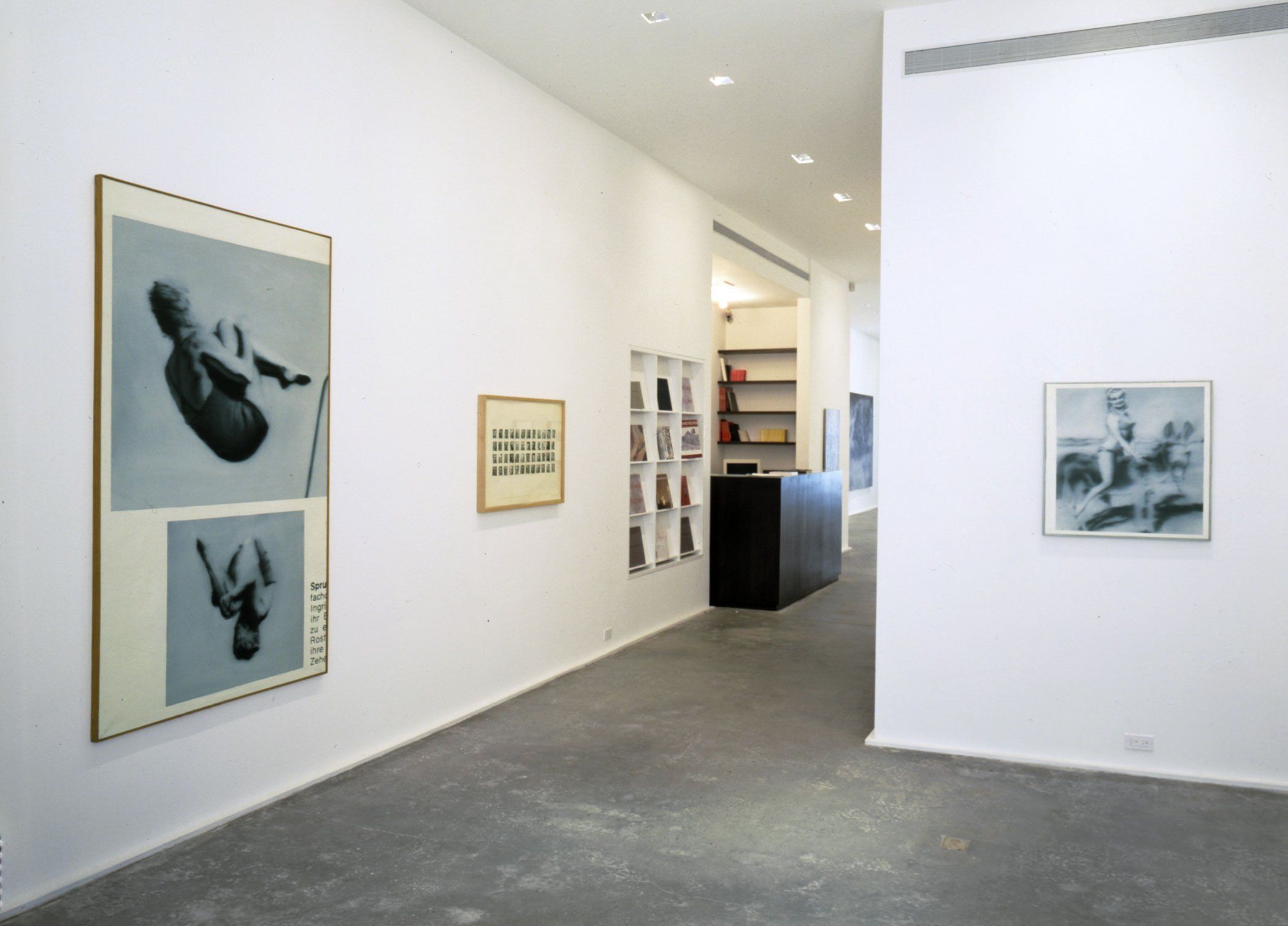 An installation view of the exhibition Gerhard Richter: Early Paintings, at David Zwirner New York, dated 2000.