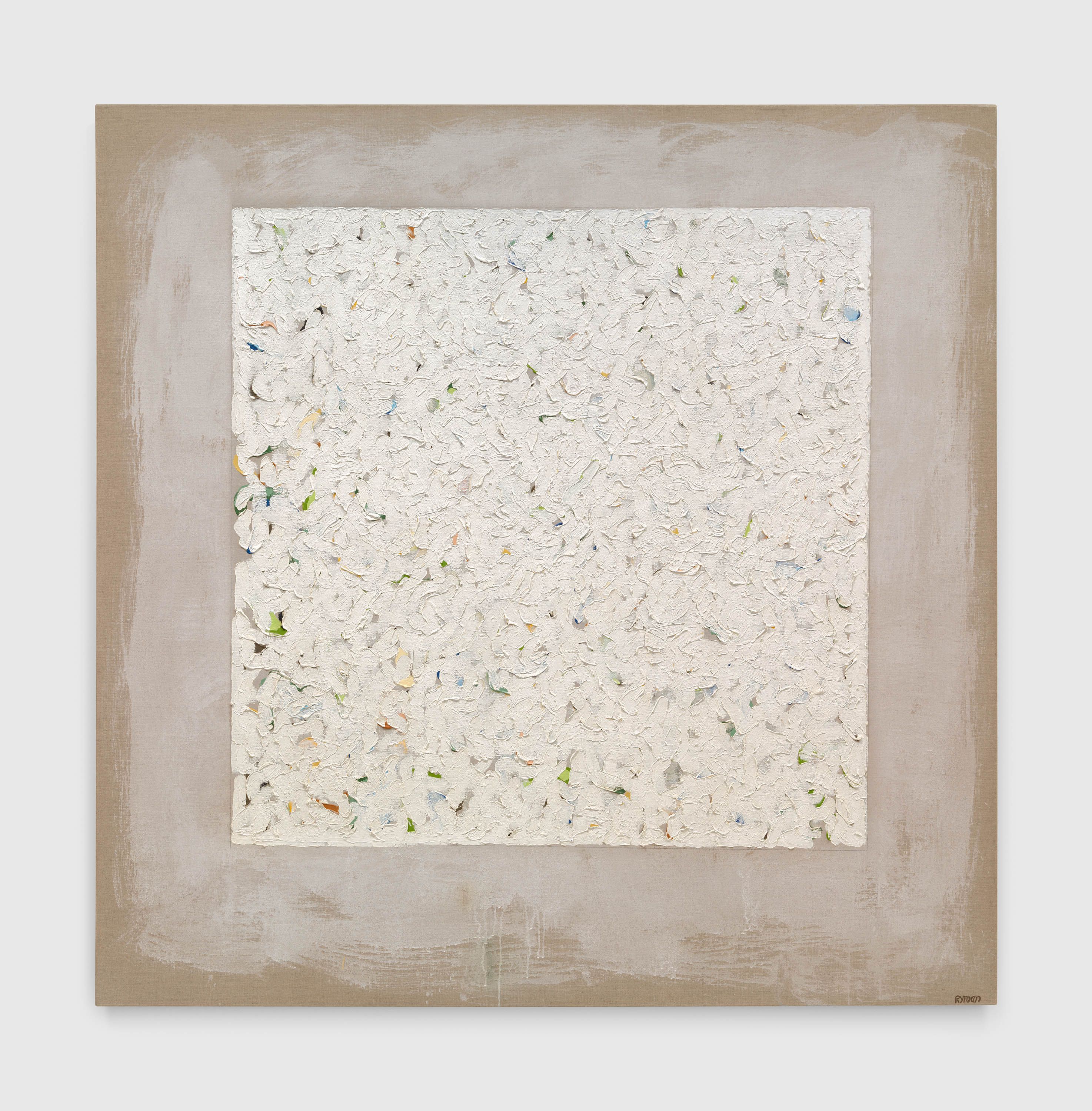 A painting by Robert Ryman, called Untitled, circa 1962.