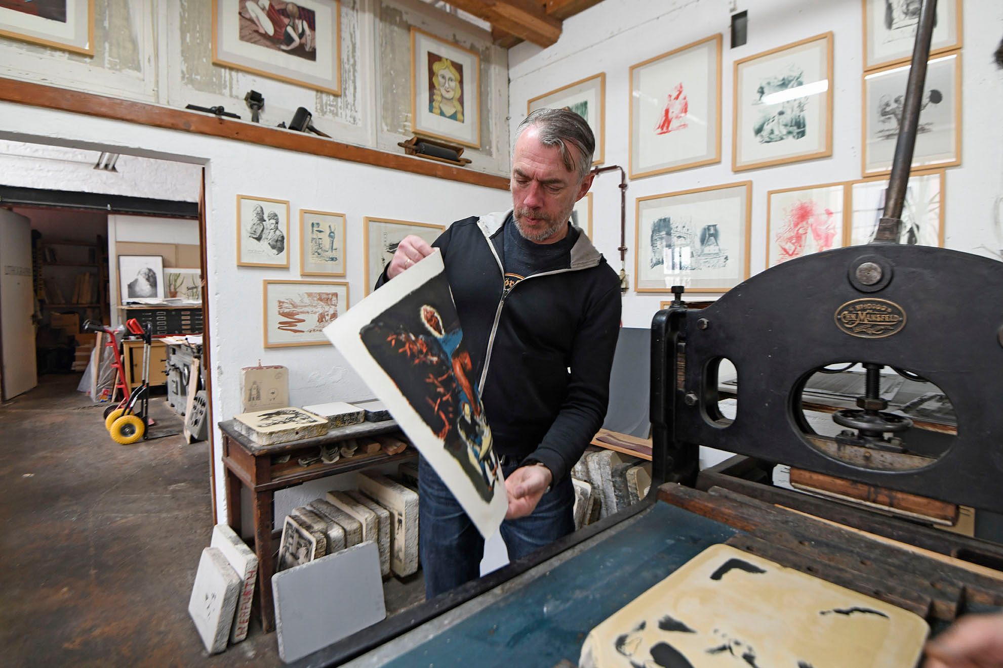 Neo Rauch in his studio
