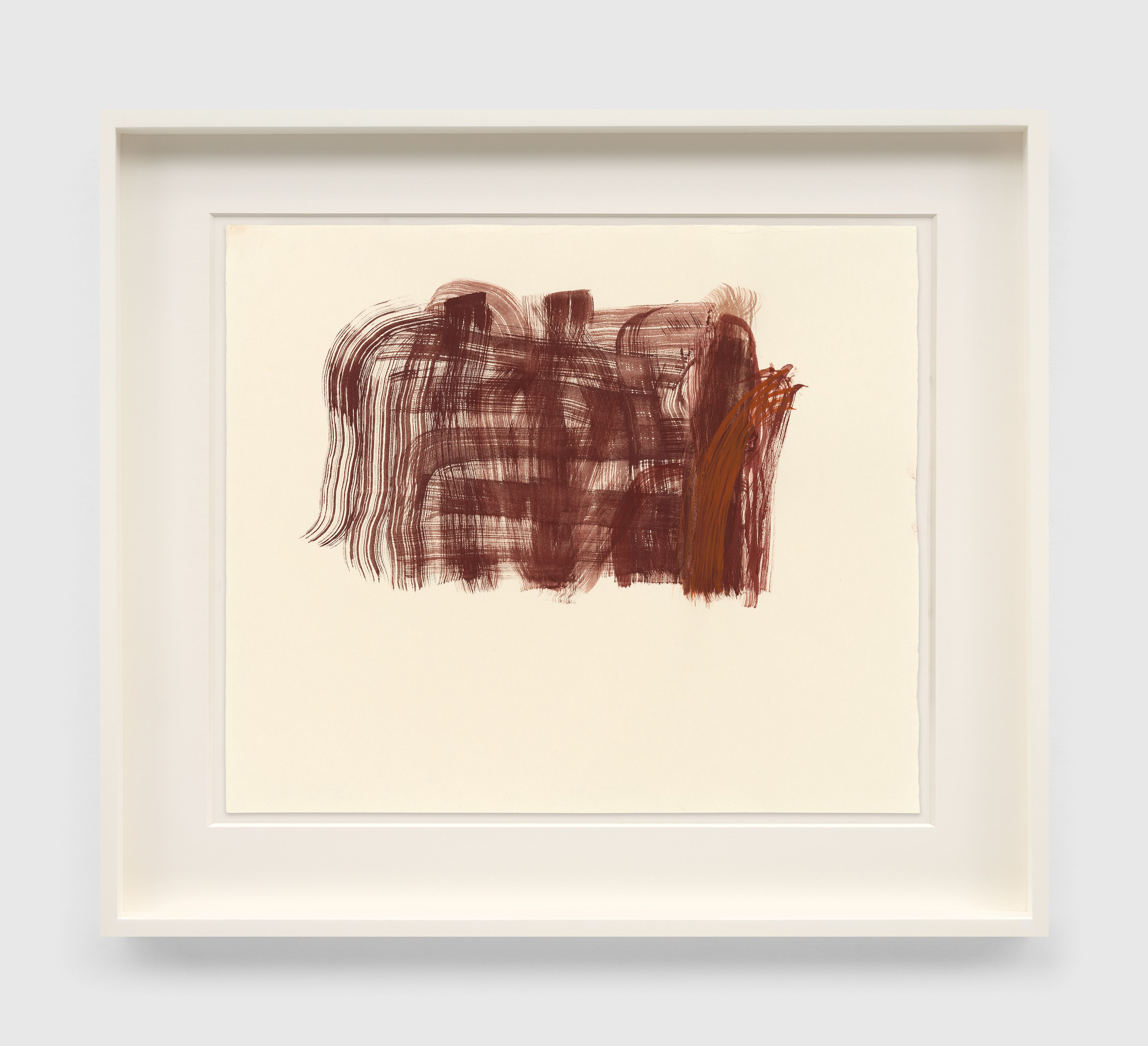 A work on paper by Suzan Frecon, titled brushwood composition 6/28/22, dated 2022.