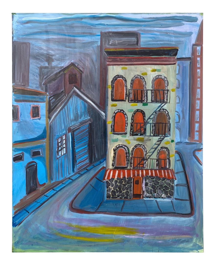 An untitled painting by Josh Smith, dated 2020.