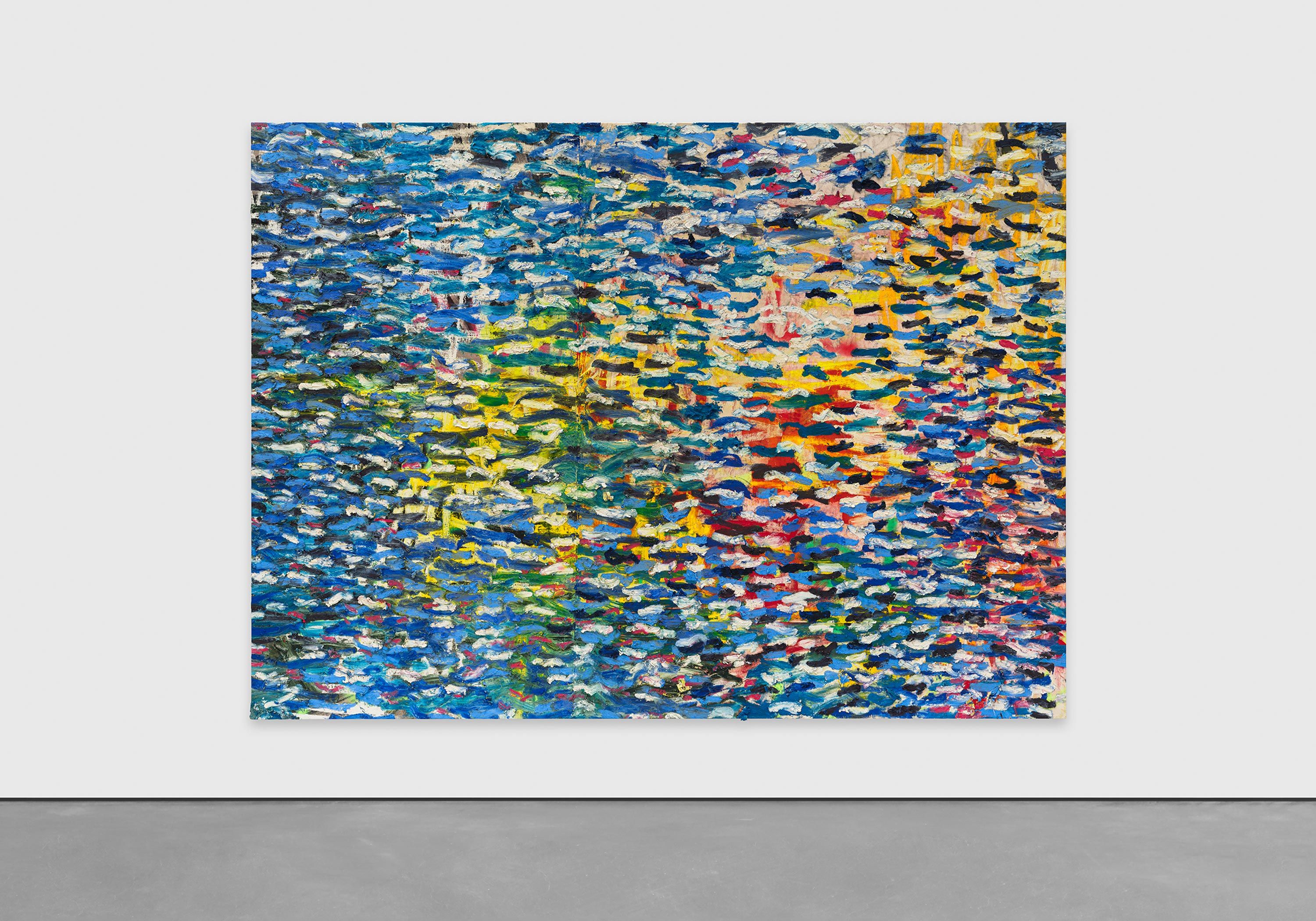 A painting by Oscar Murillo, titled surge (social cataracts), dated 2021.