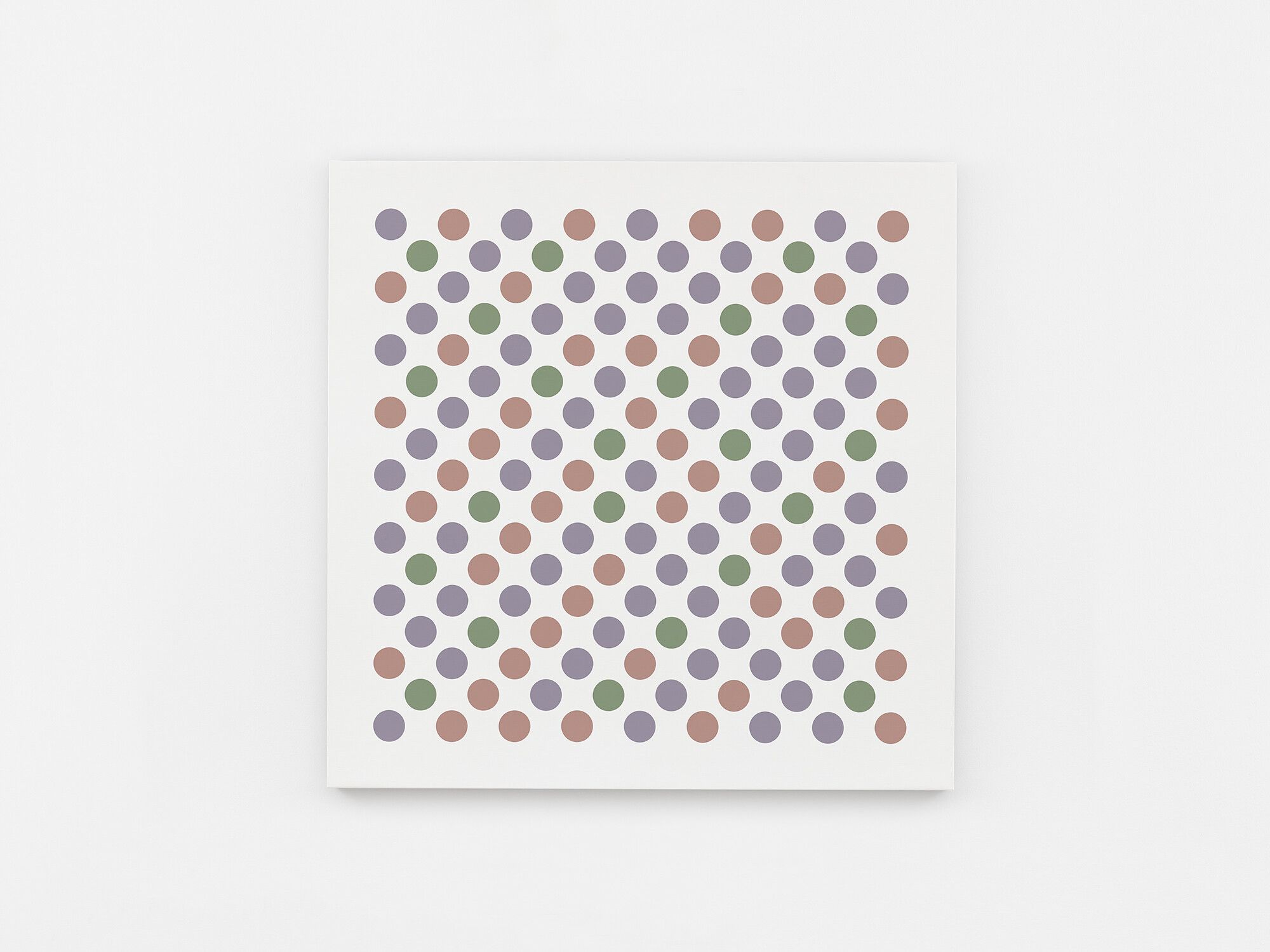 A painting by Bridget Riley, titled Measure for Measure 13, 2017.