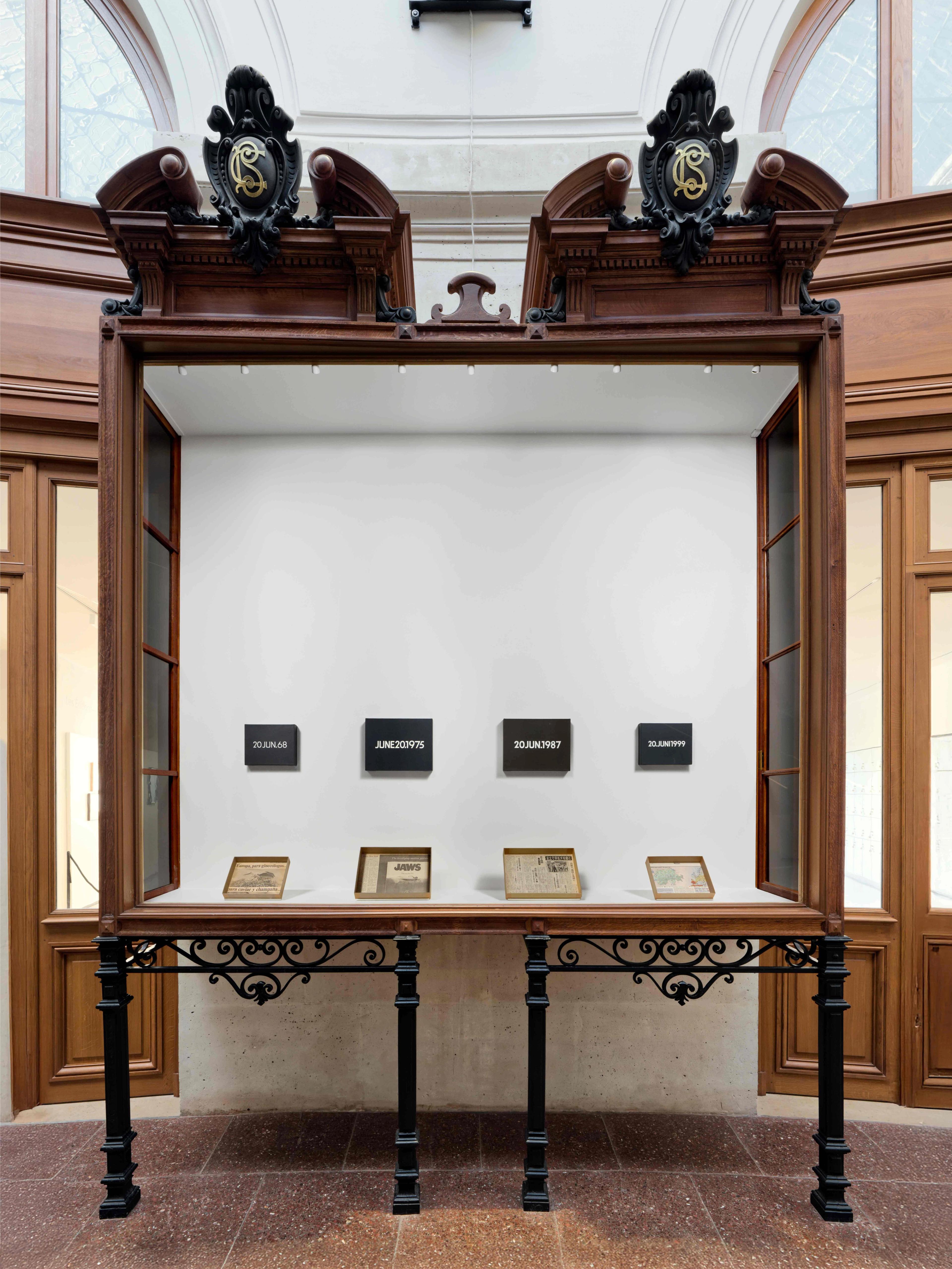 Installation view of On Kawara in Minimal at the Bourse de Commerce – Pinault Collection located in Paris, France, dated 2025.