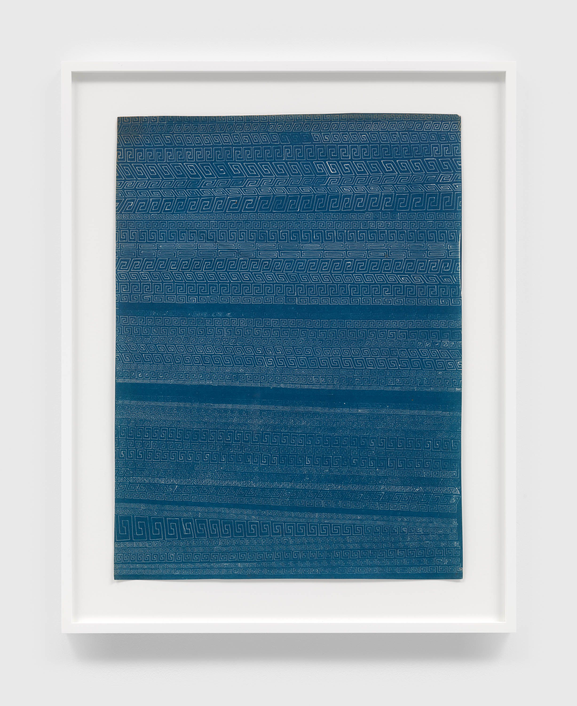 A blueprint artwork by Ruth Asawa, titled Untitled (MI.170, Blueprint of BMC Meander (BMC.73)), n.d.