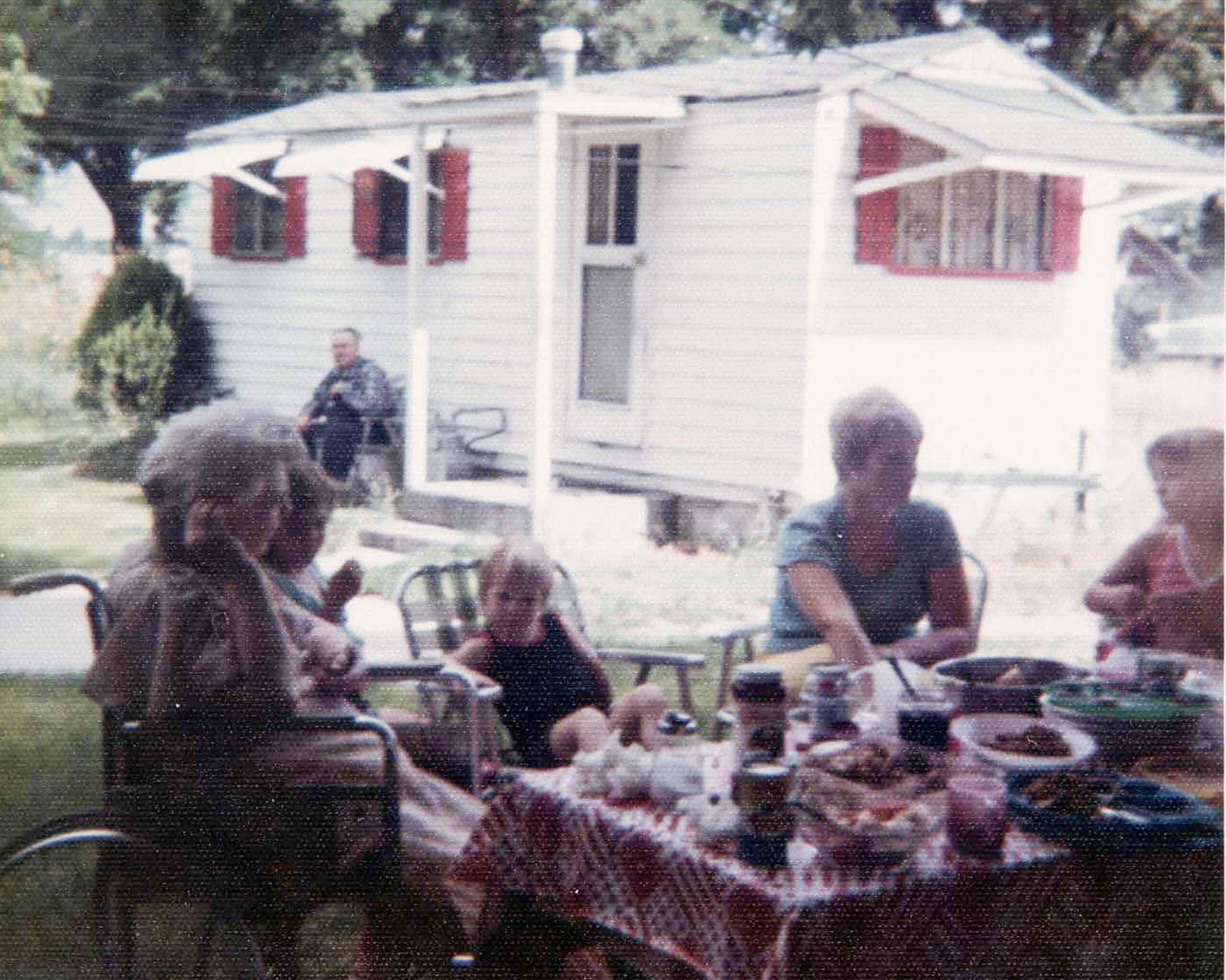 James Castle and his family in Boise, Idaho at their trailer.