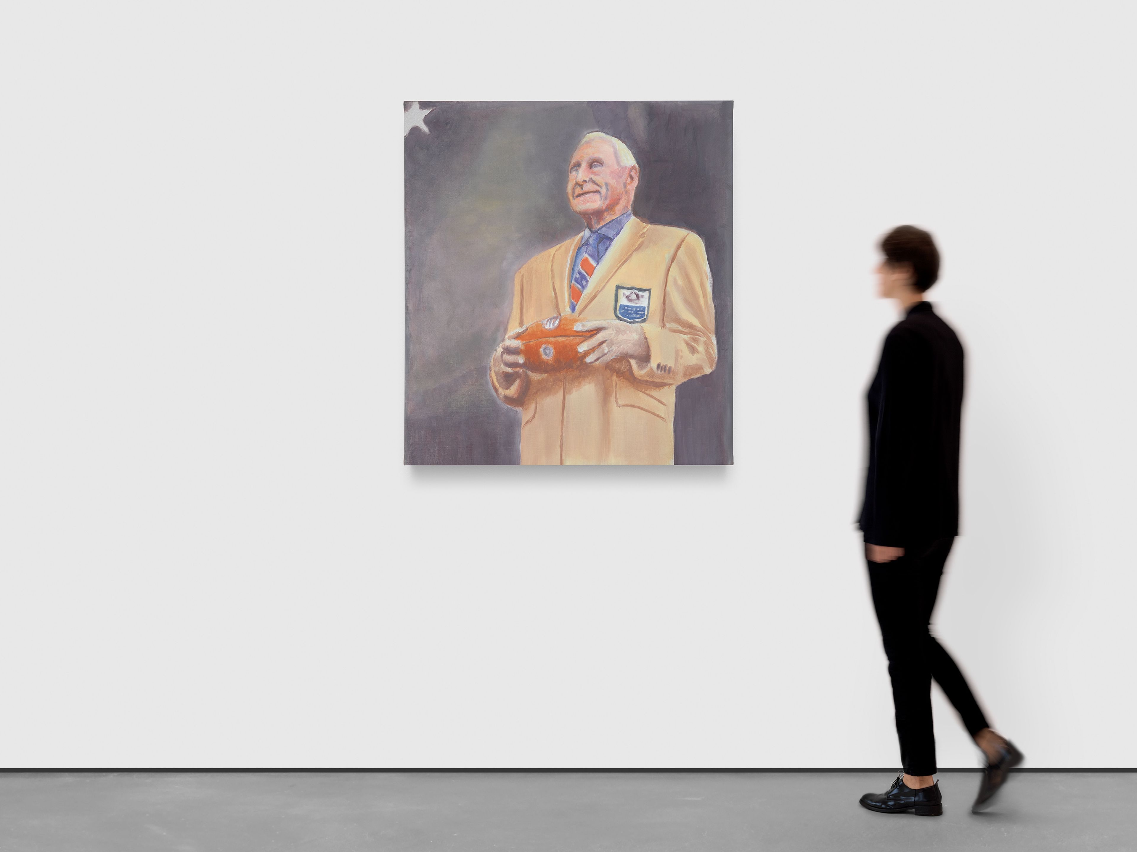 A painting by Luc Tuymans, titled Hall of Fame, dated 2025.