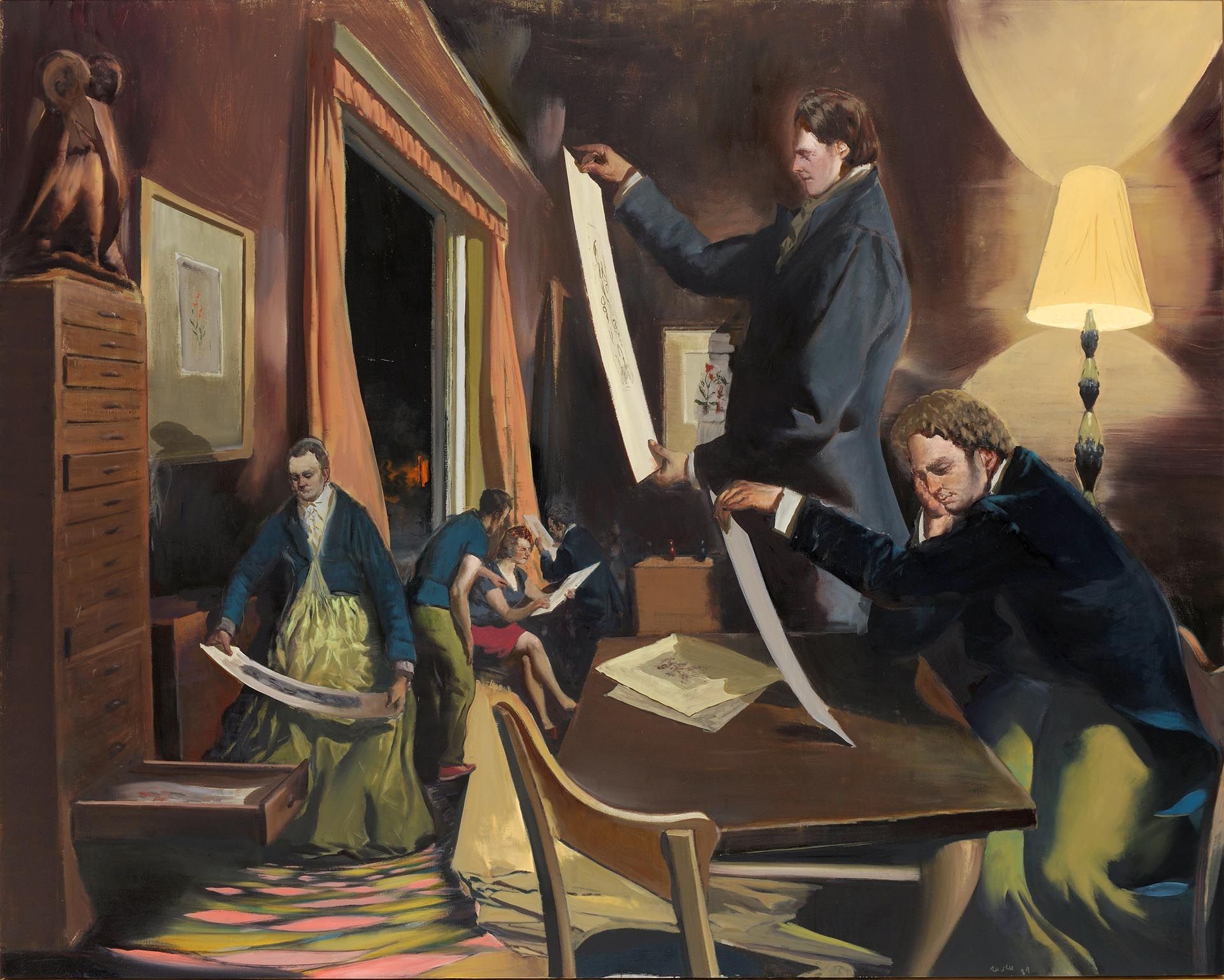 A painting by Neo Rauch, titled Ware, dated 2011.