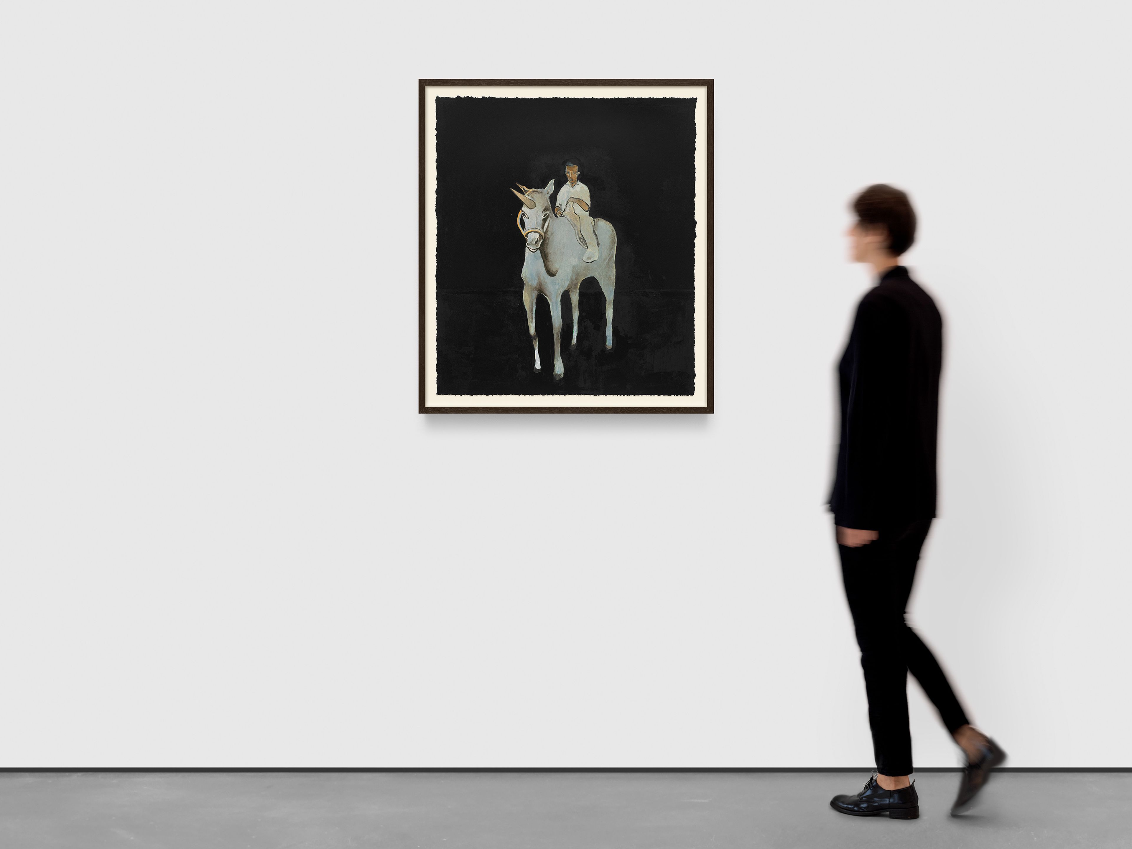 A print by Noah Davis, titled 40 Acres and a Unicorn, dated 2026.