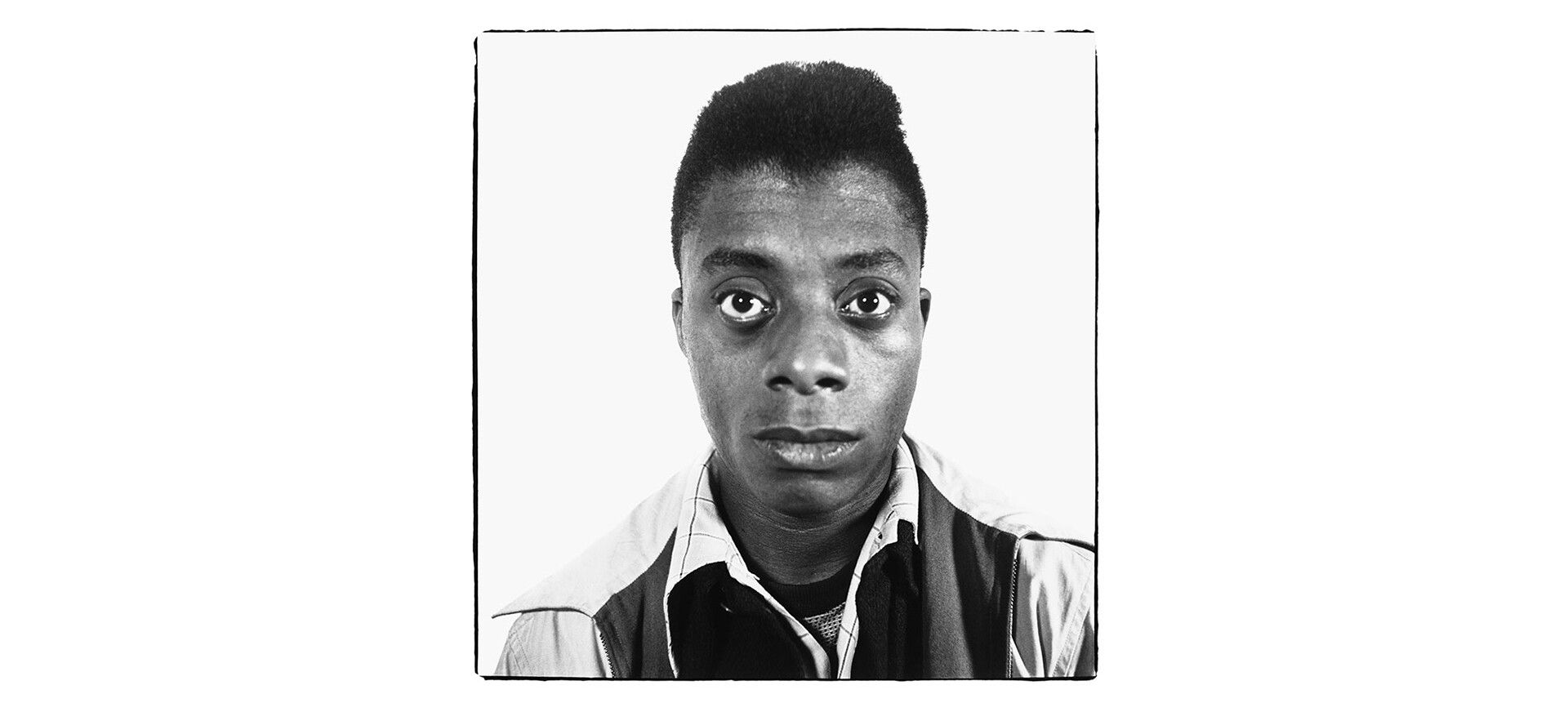 A photograph of James Baldwin by Richard Avedon. Dated 1945.