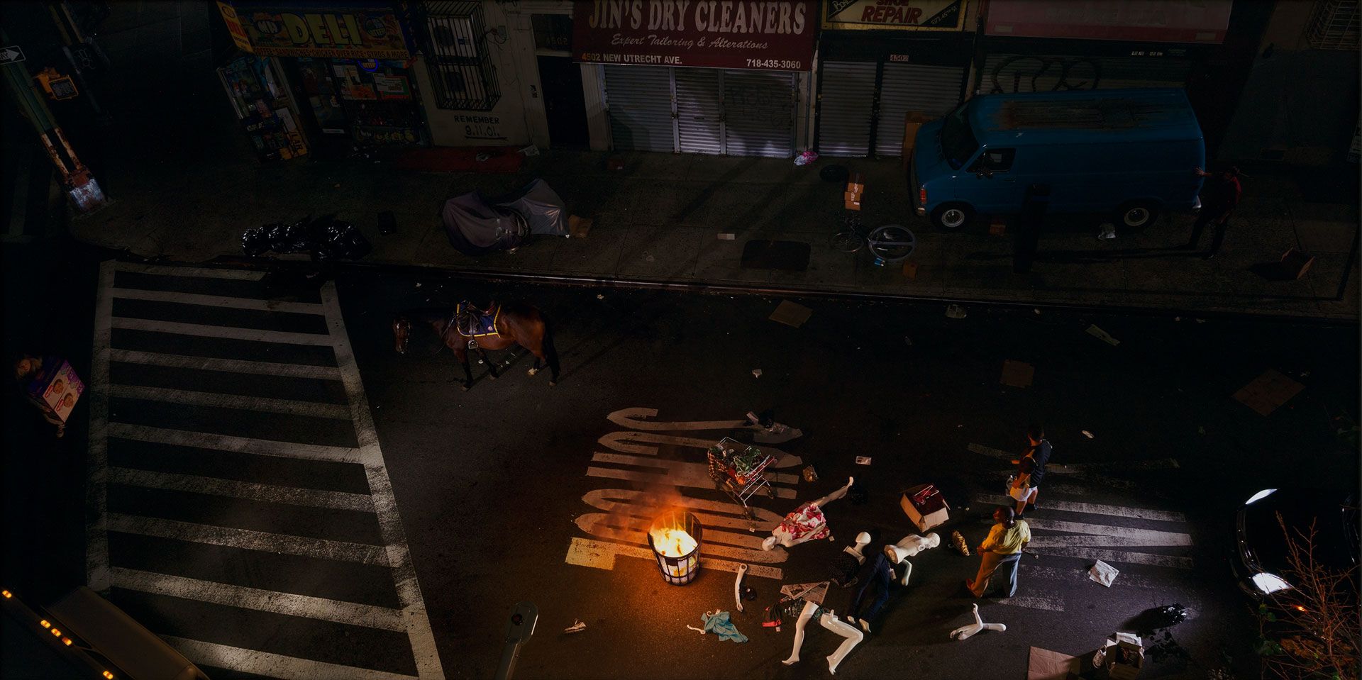 A photograph by Stan Douglas, titled Loot, dated 2017.