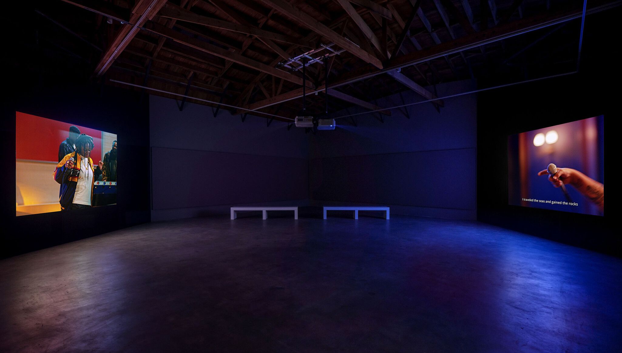 An installation view of the exhibition titled Stan Douglas, at David Zwirner, Los Angeles, 2023