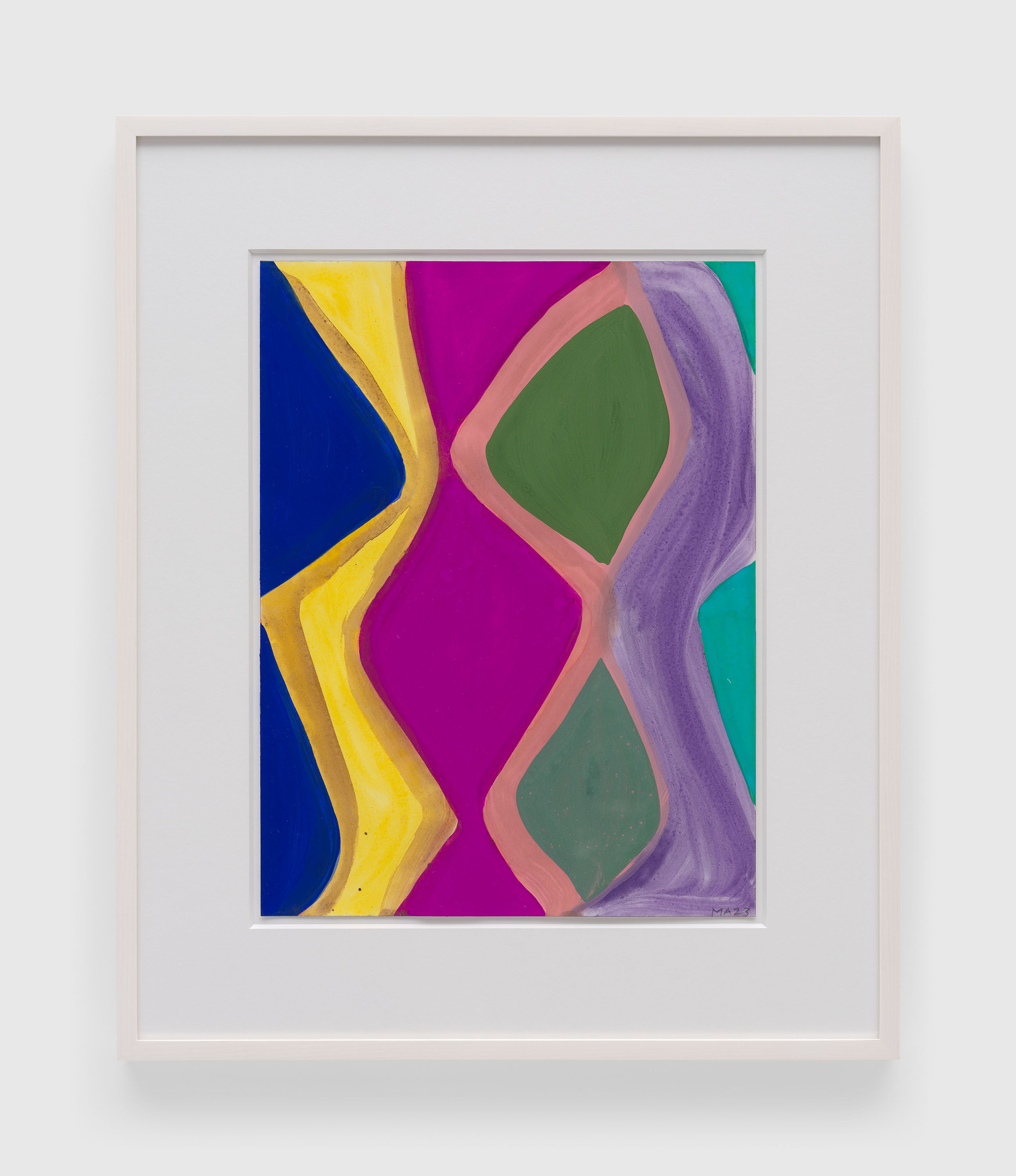 A work on paper by Marina Adams, titled 16x12_171, dated 2023.