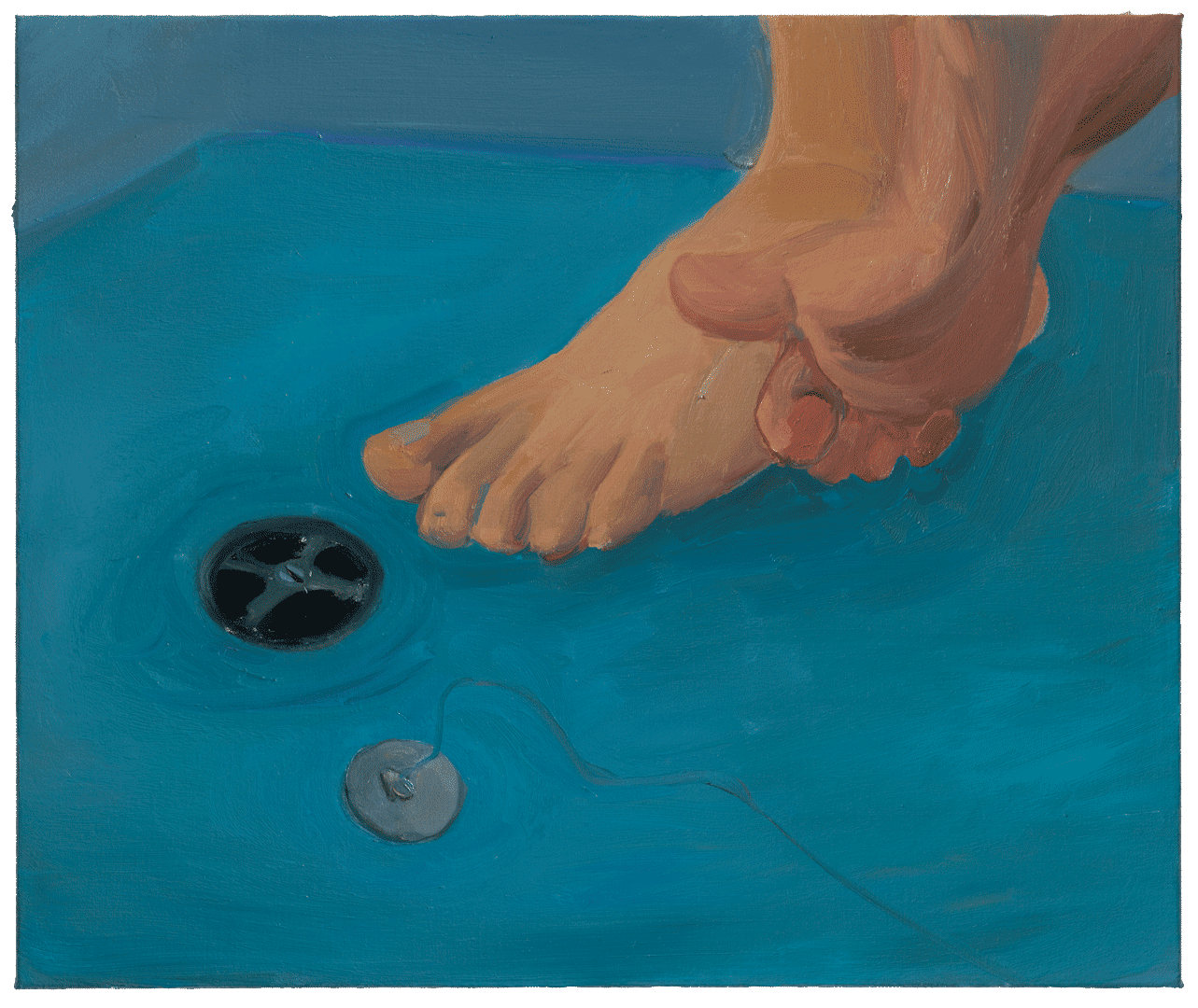 A painting by Xinyi Cheng, titled Itches, dated 2020.