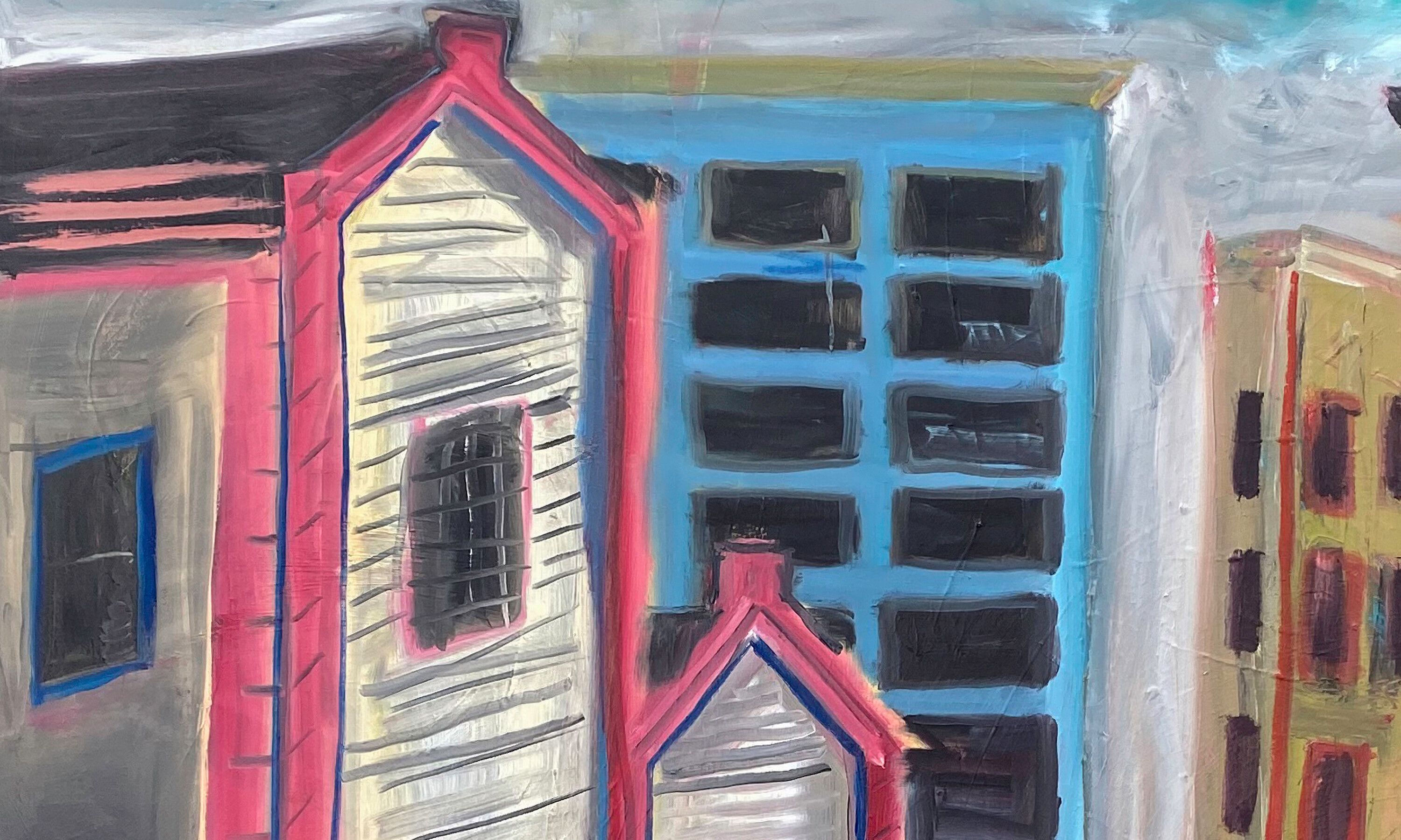 A detail from an untitled painting by Josh Smith, dated 2020.