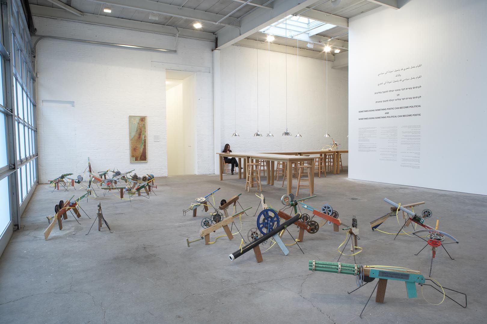 Installation view of the exhibition Francis Alÿs: SOMETIMES DOING SOMETHING POETIC CAN BECOME POLITICAL AND SOMETIMES DOING SOMETHING POLITICAL CAN BECOME POETIC, at David Zwirner in New York, dated 2007. 
