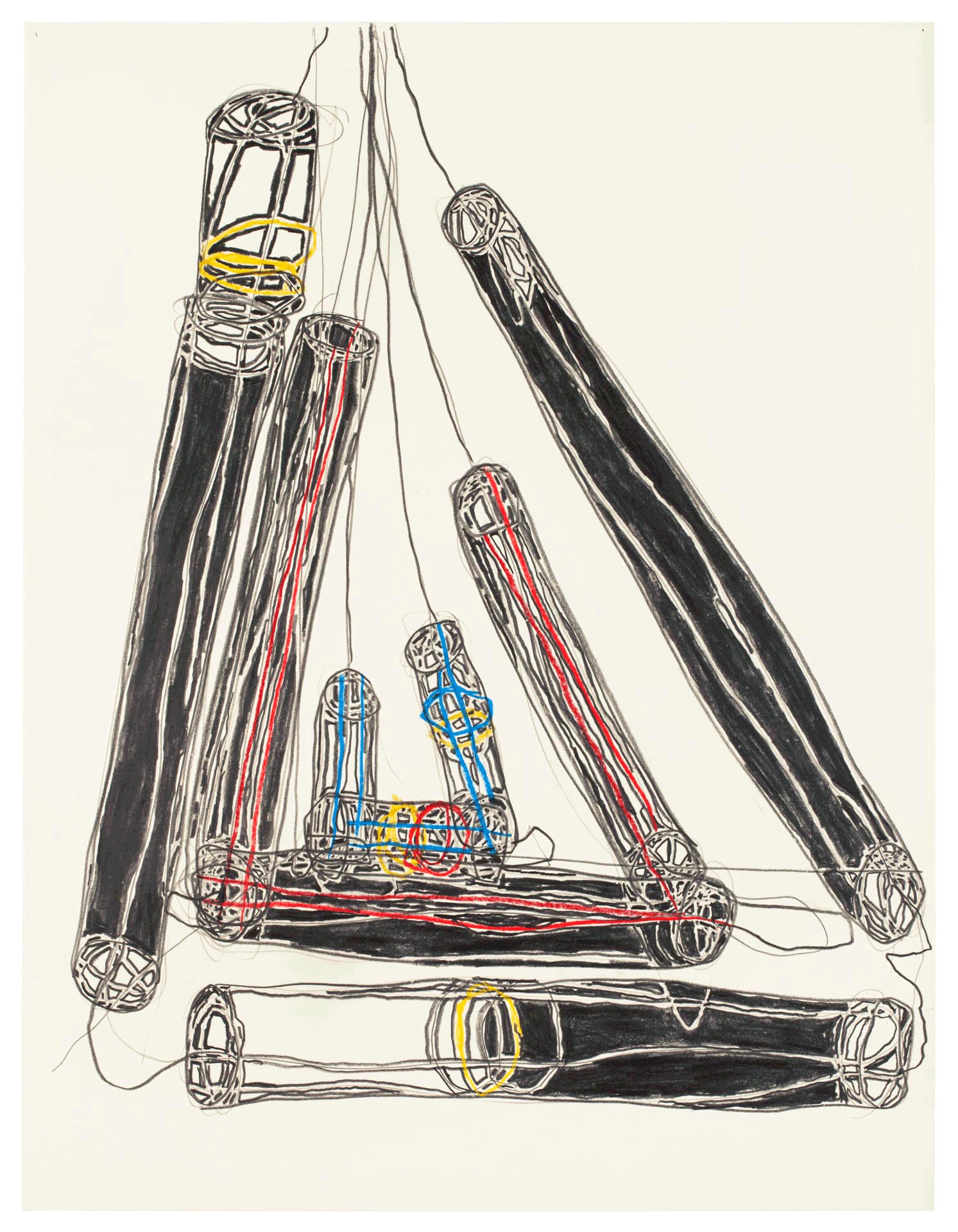 A mixed media work on paper by Al Taylor, titled Full Gospel Necklace (Middlefart), dated 1997.