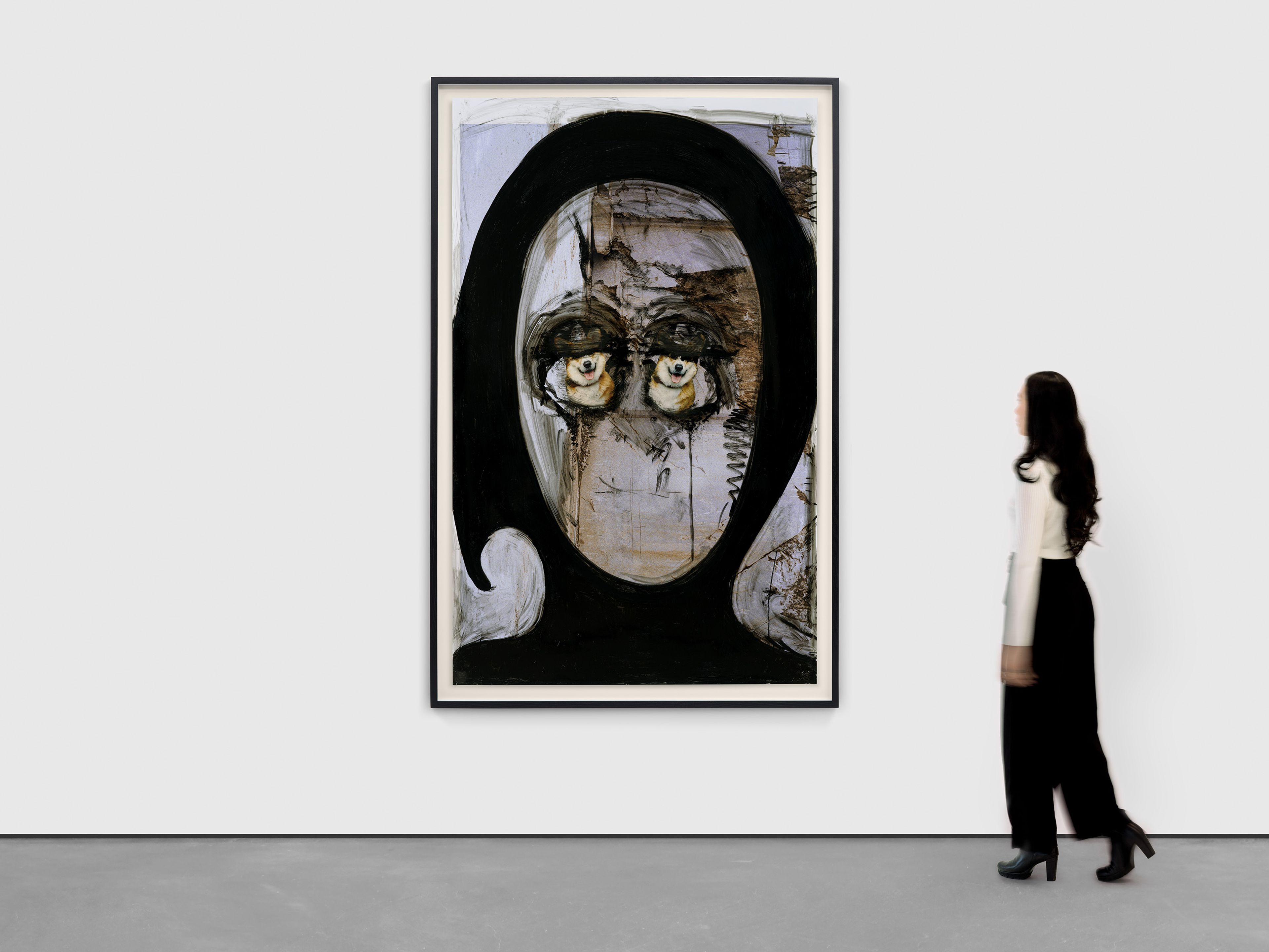 An untitled work on paper by Huma Bhabha, dated 2025.