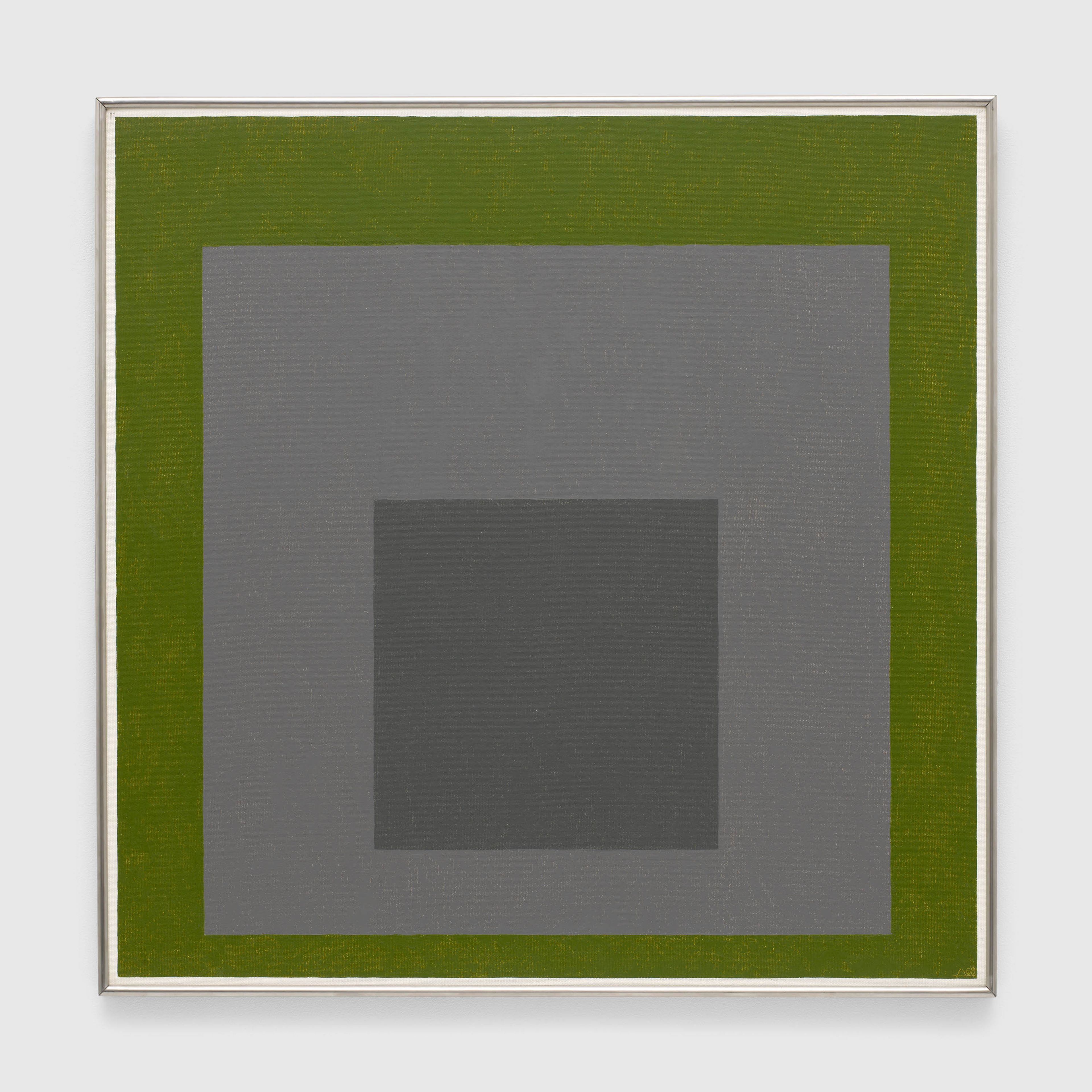 A painting by Josef Albers, titled Study for Homage to the Square, dated 1968.