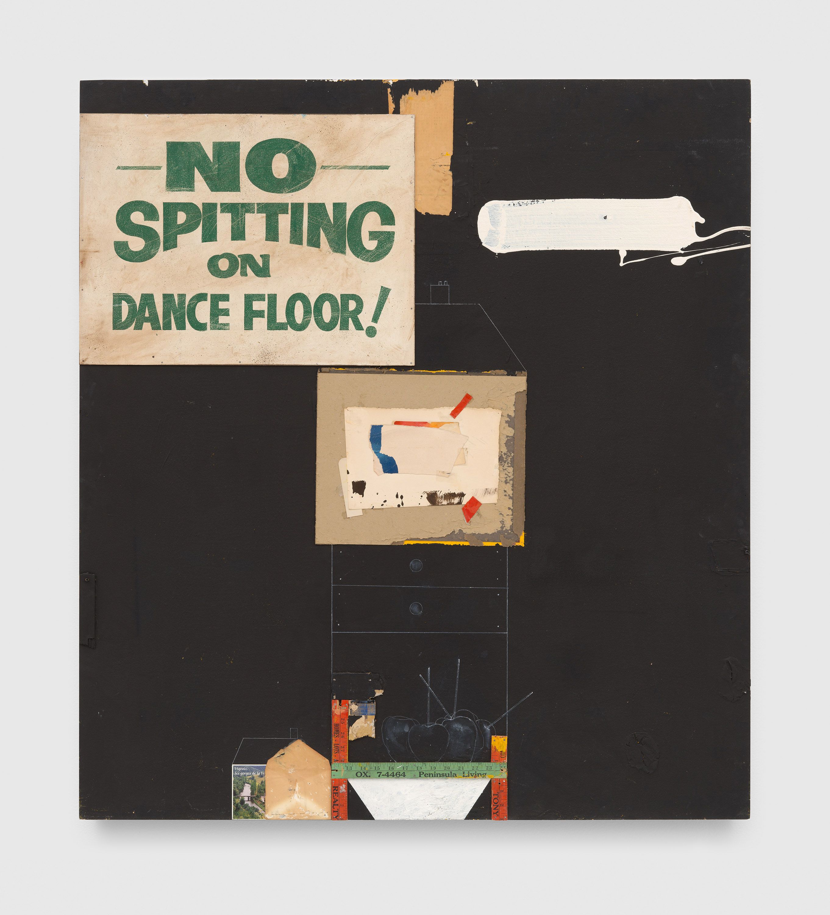 An untitled painting by Raymond Saunders, dated 1999.