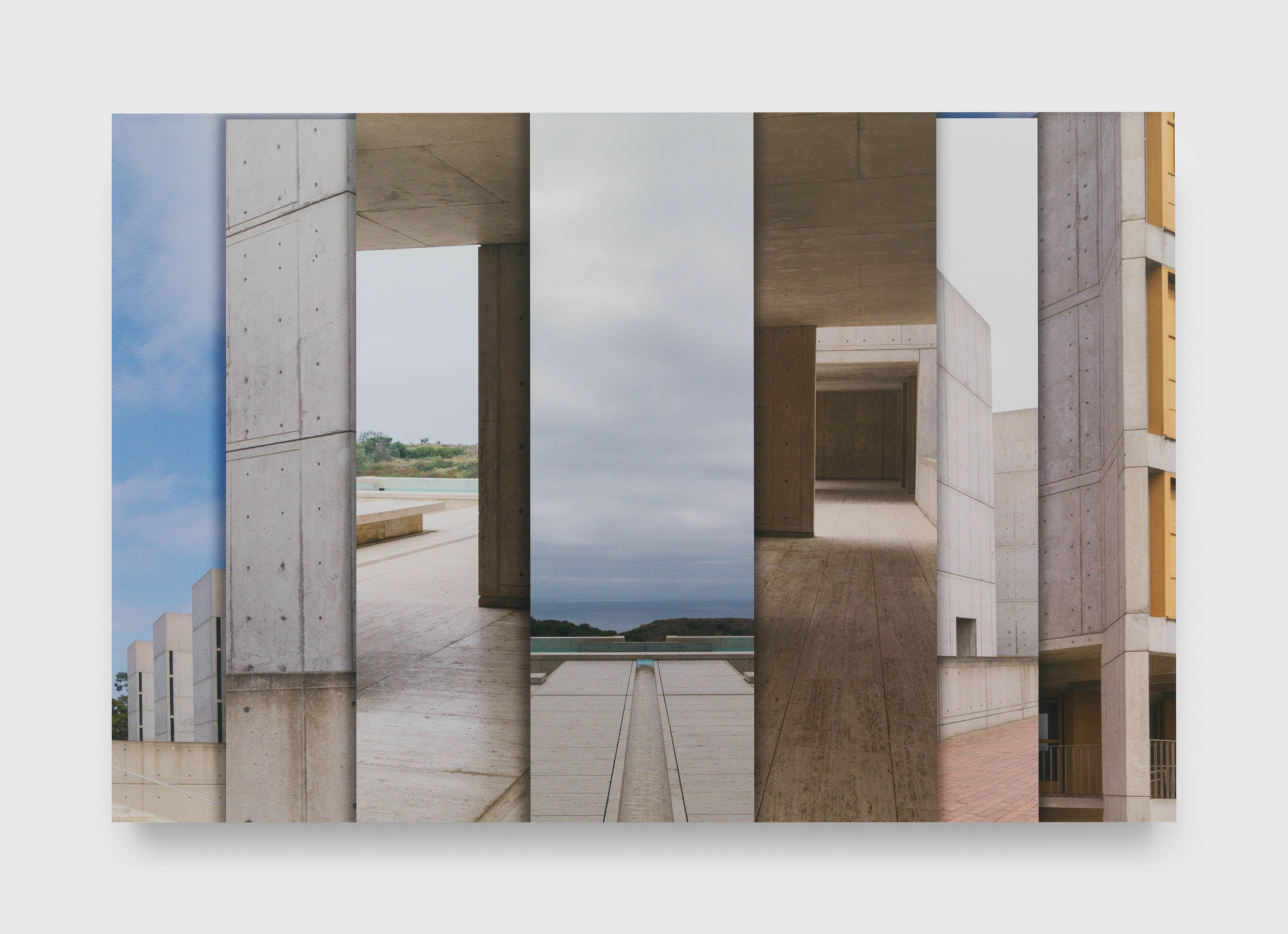 A photograph by James Welling, titled The Salk Institute, dated in 2015 and 2021.
