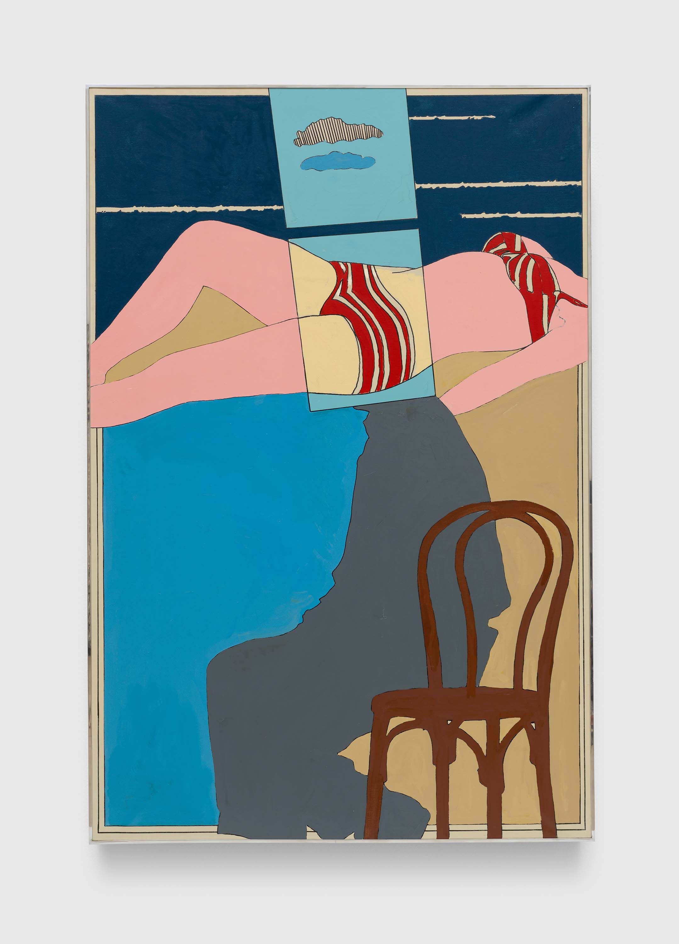 A painting by Tano Festa, titled Al livello del mare. Studio numero 2, dated 1965.