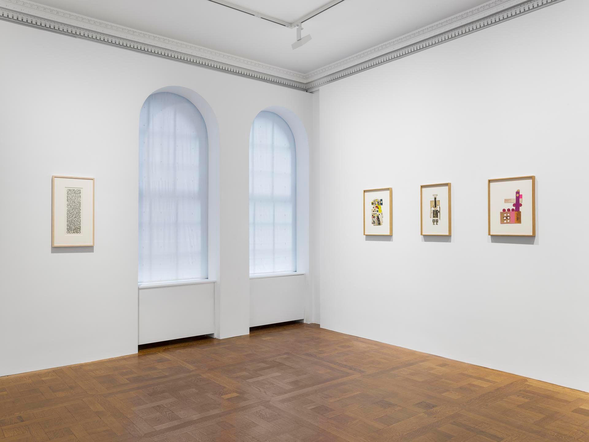 Installation view of the exhibition Josef and Anni and Ruth and Ray, at David Zwirner in New York, dated 2017.