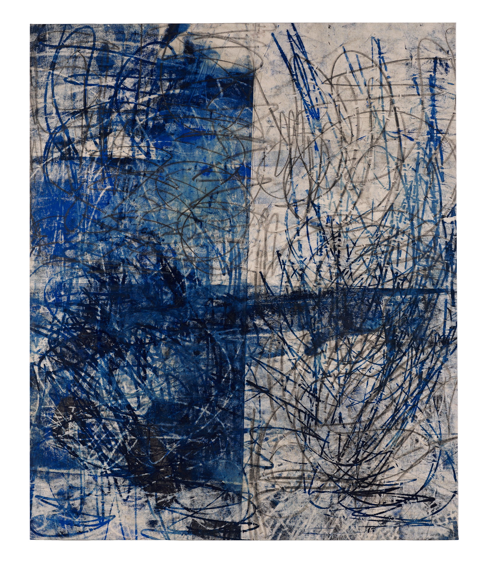 A painting by Oscar Murillo, titled catalyst #3, dated 2015.