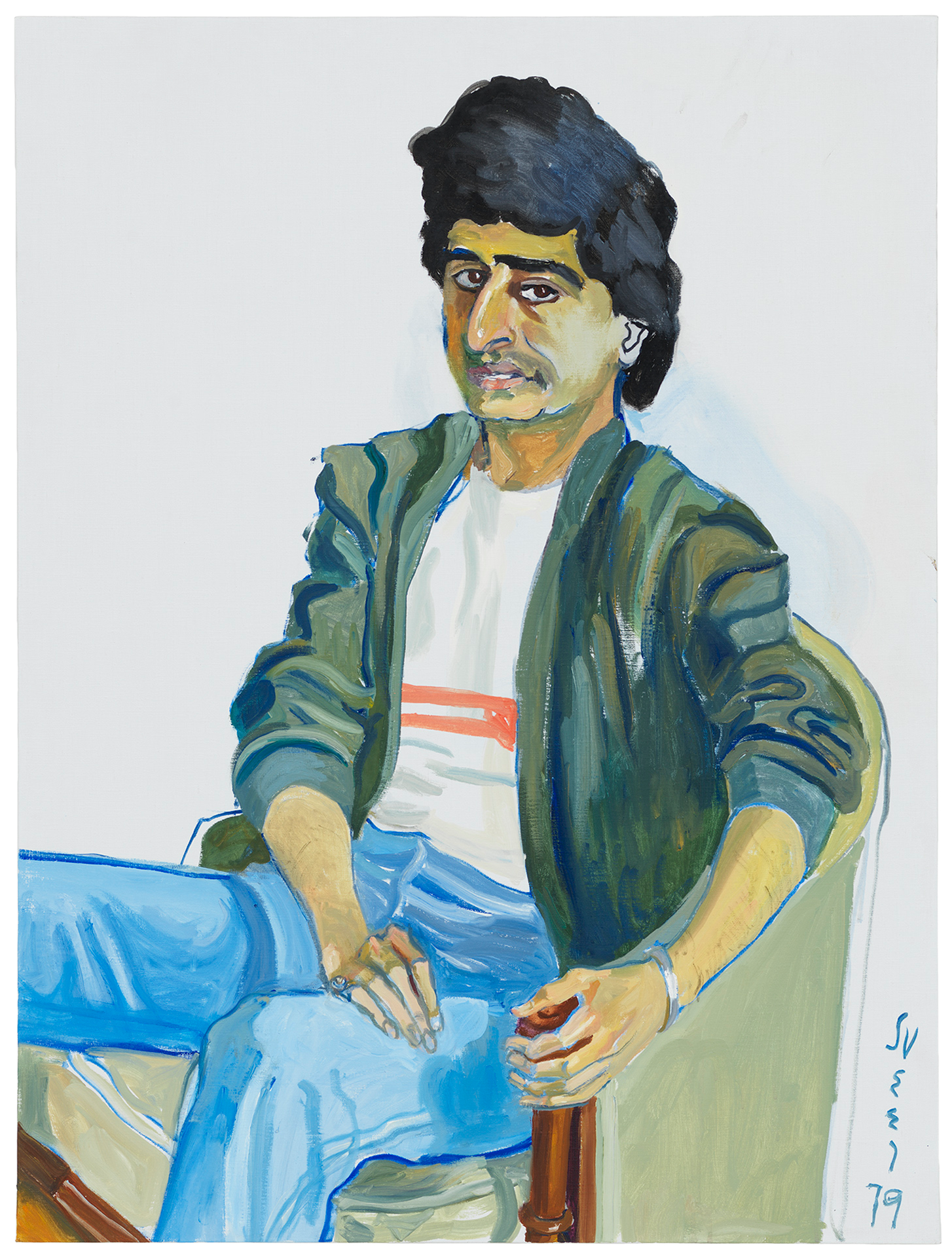 A painting by Alice Neel, titled Cyrus, the Gentle Iranian, dated 1979.