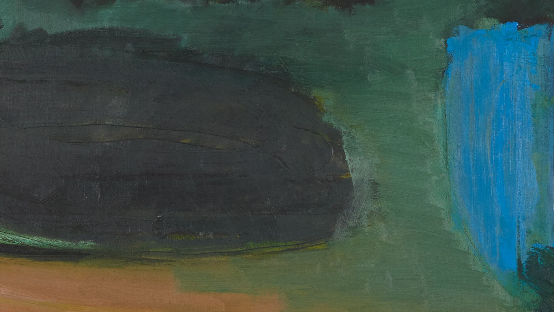 A detail of a painting by Raoul De Keyser, titled Study for Notch, dated 1988.