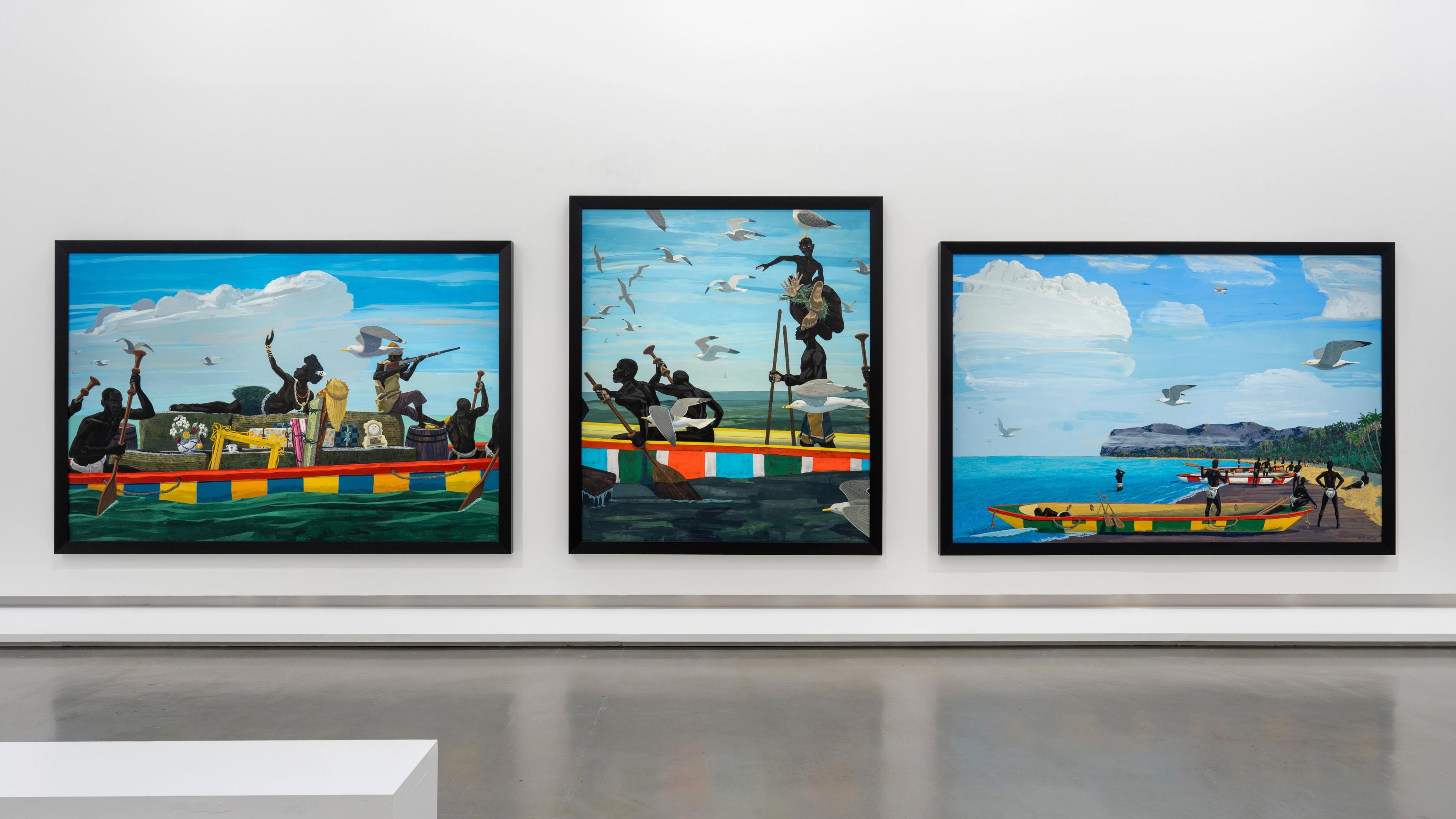 Installation view, Kerry James Marshall: The Histories, at Musée d'Art Moderne de Paris, located in France, dated 2026