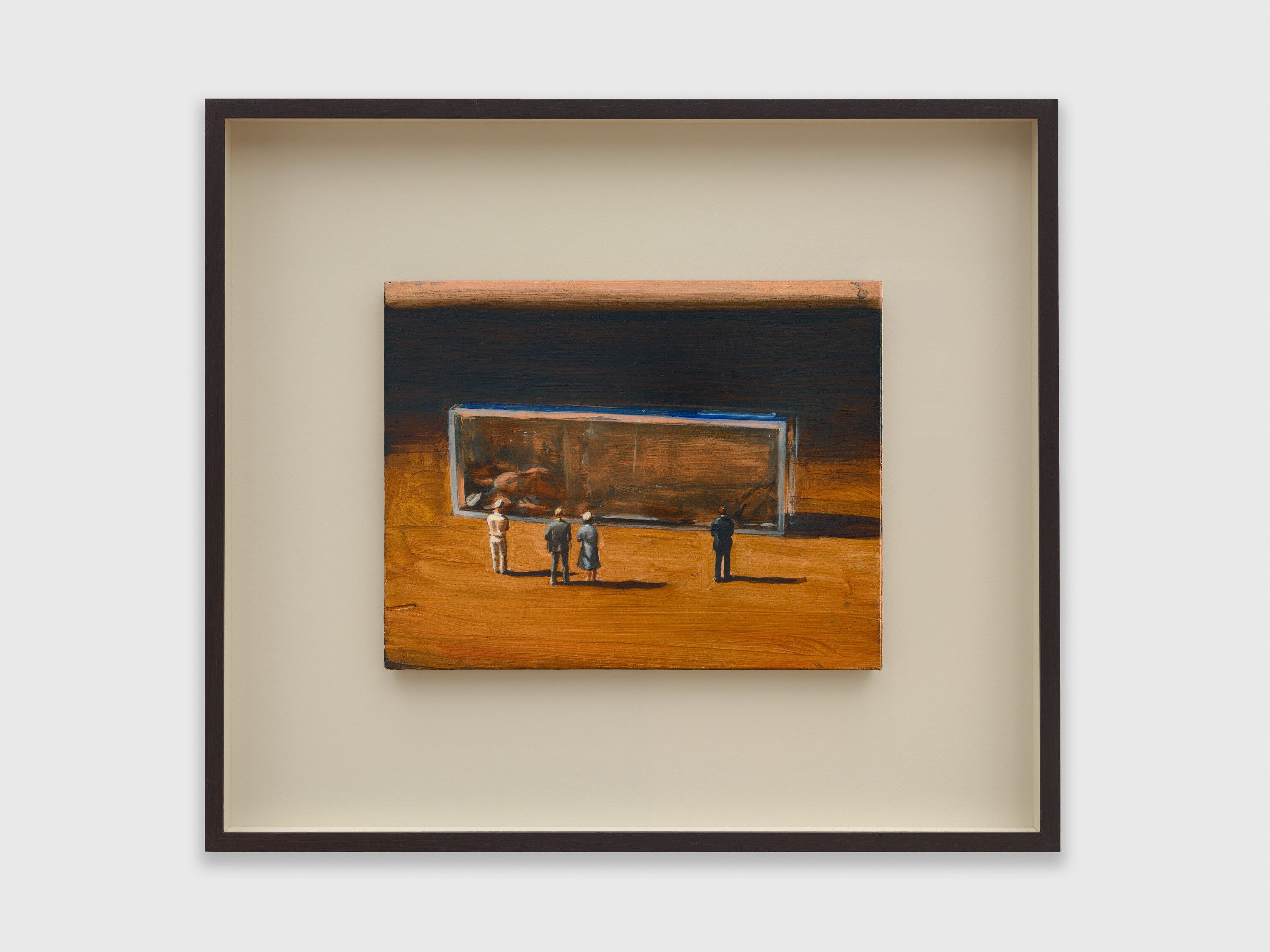 A painting by Michaël Borremans, titled With Animals, dated 2021.