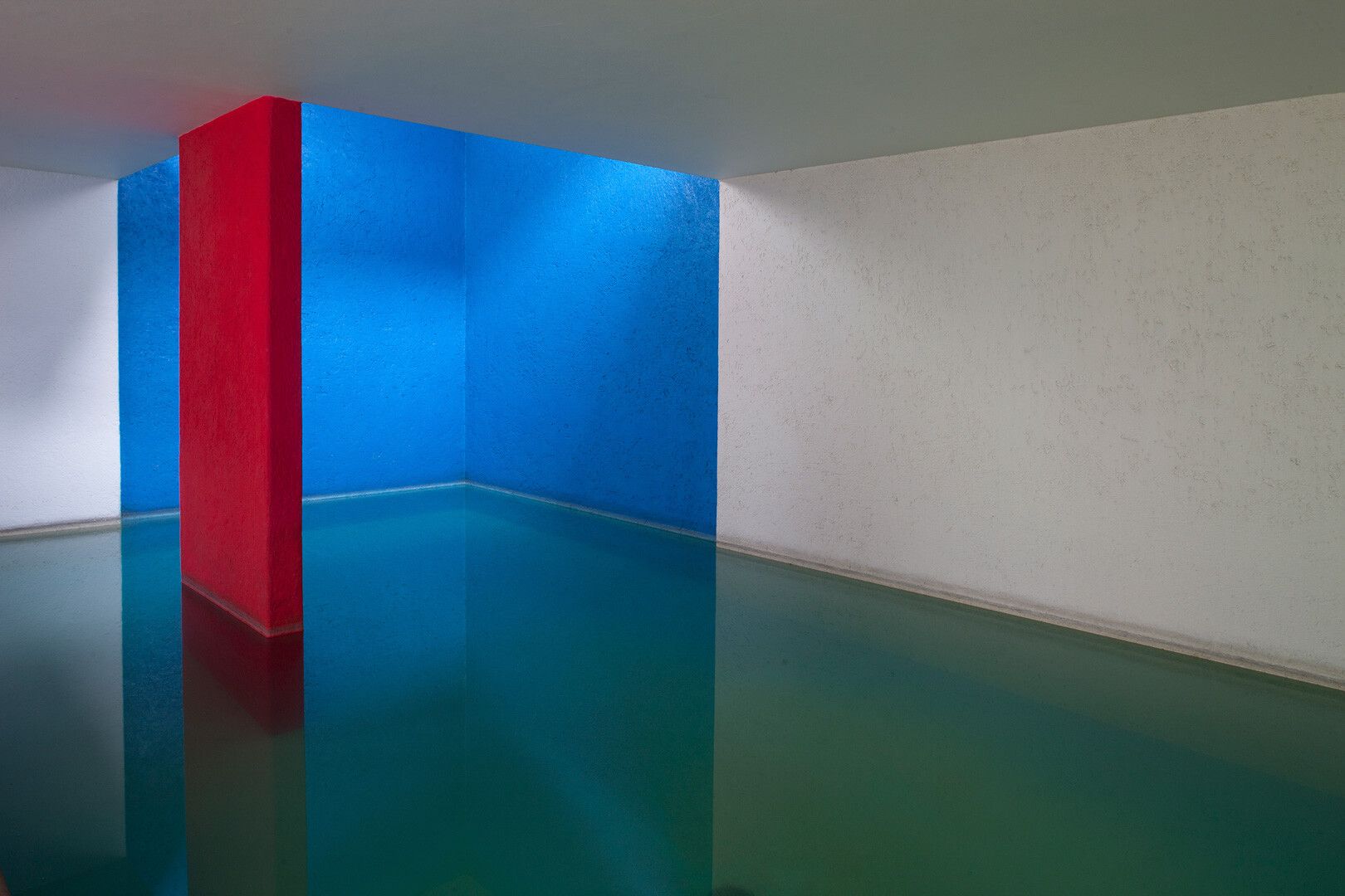 Interior view of Casa Gilardi, designed by Luis Barragan, in México City, México.