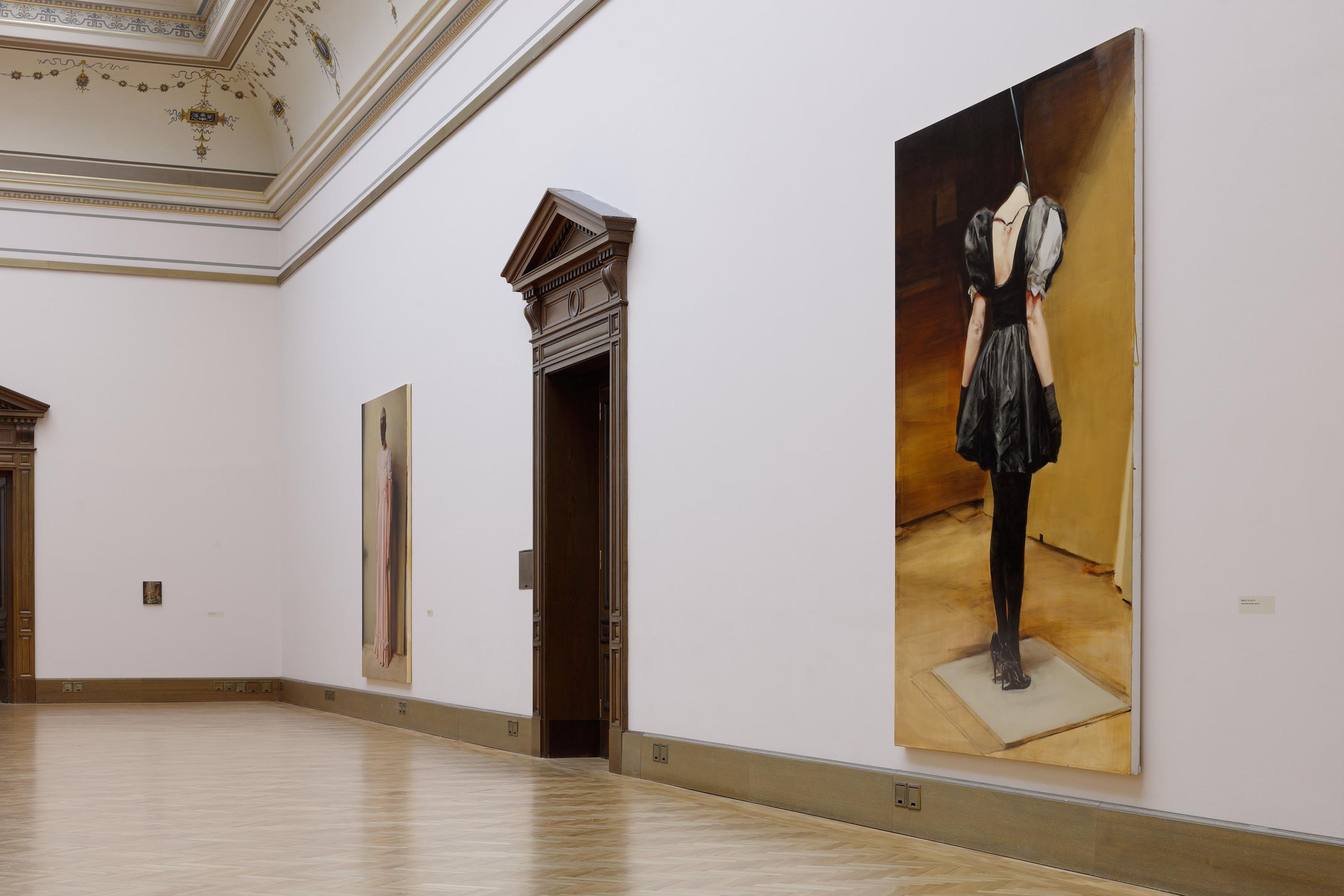 Installation view of an exhibition titled, Michaël Borremans: The Duck, at Galerie Rudolfinum in Prague, dated 2020.